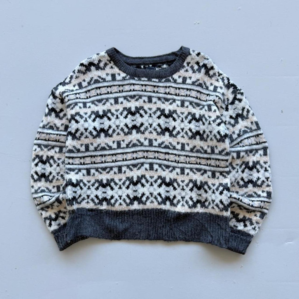 Cream Patterned GAP 00s Acrylic Knit Jumper - 10