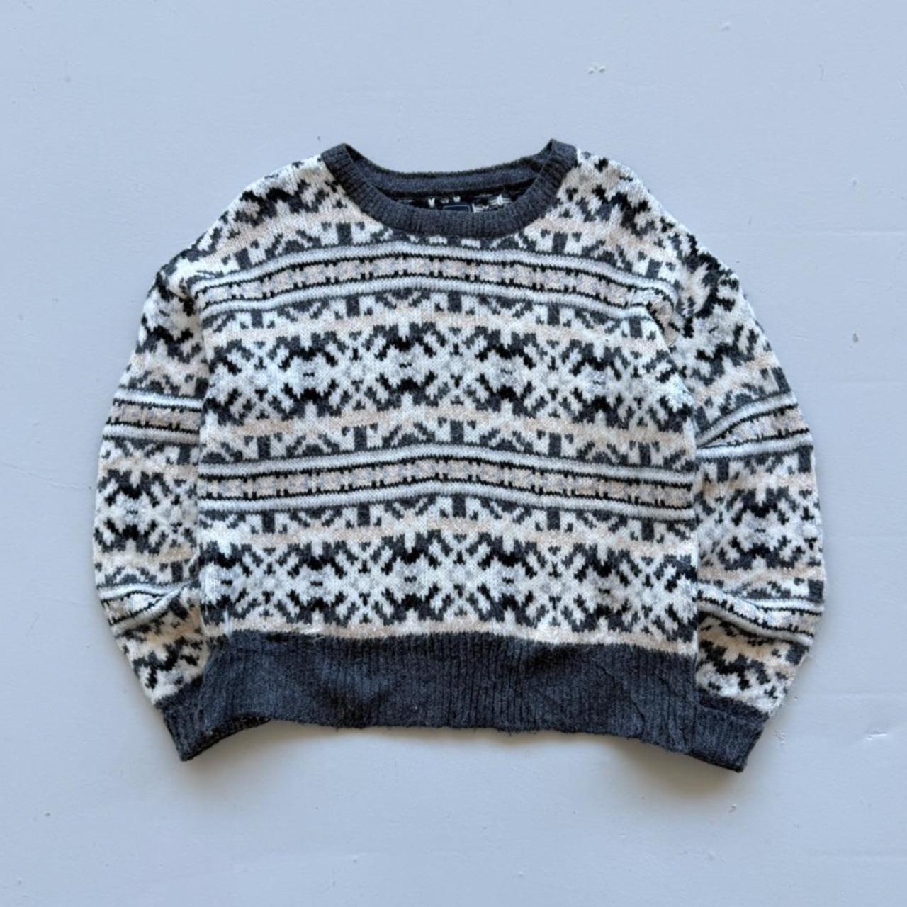 Cream Patterned GAP 00s Acrylic Knit Jumper - 10