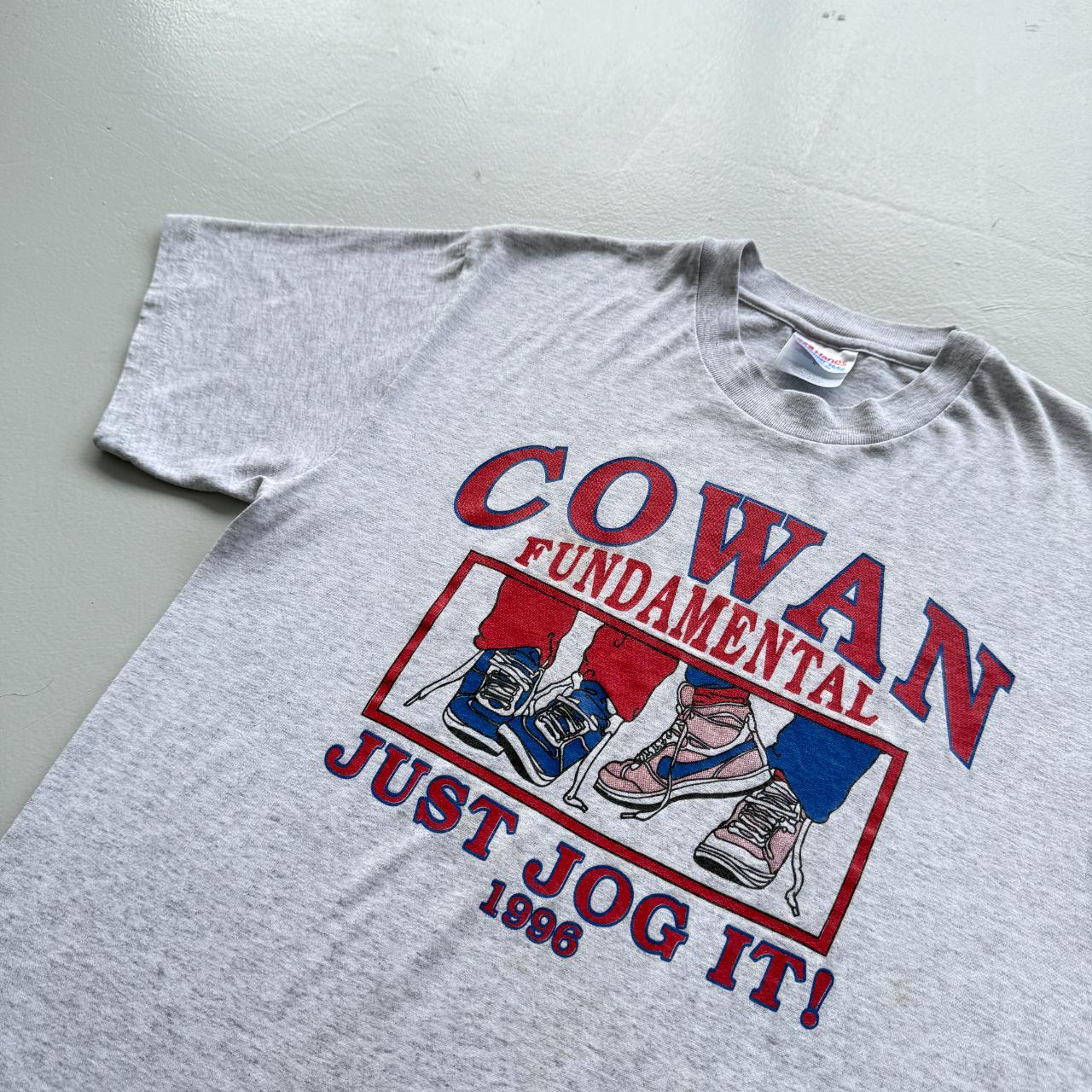 Grey Just Jog It Nike Pun Vintage 90s T-shirt - Medium