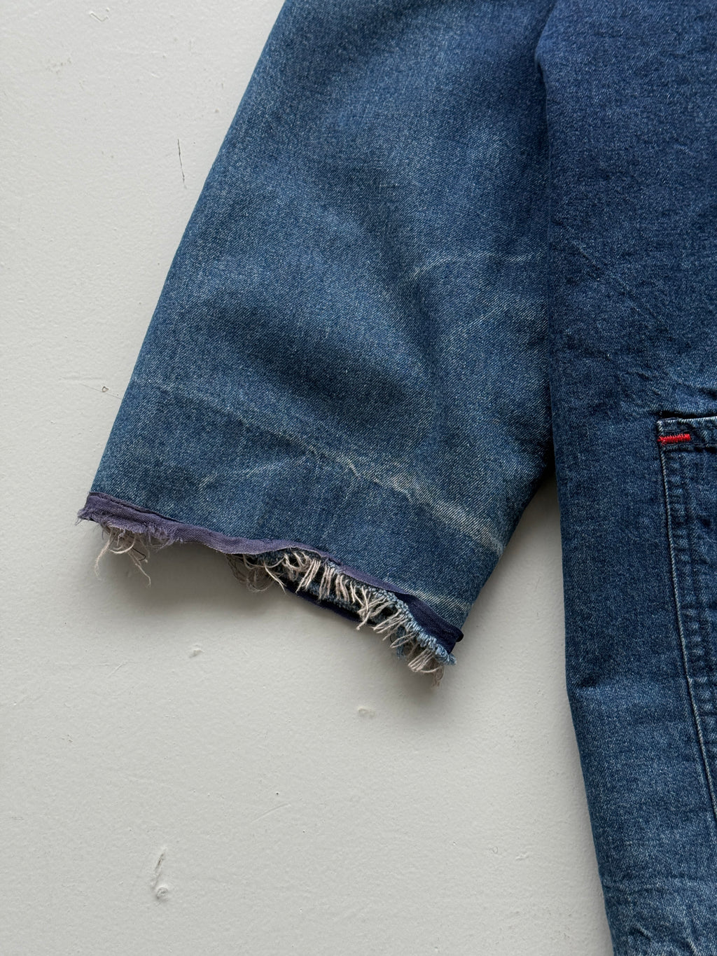 Blue Caboose Made in USA Vintage Denim Blanket Lined Chore Jacket - XL