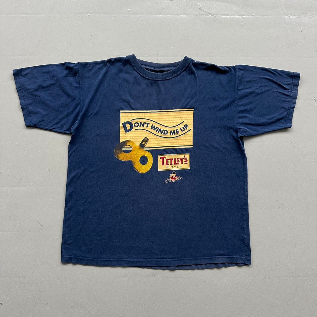 Navy Tetley’s 90s Vintage Graphic T-Shirt - XL