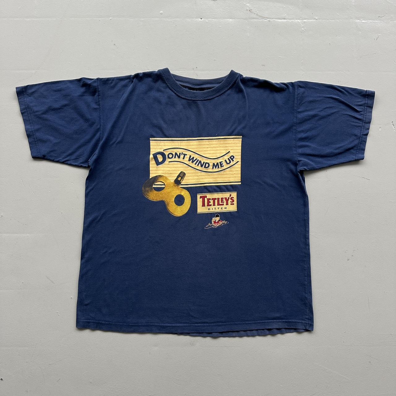 Navy Tetley’s 90s Vintage Graphic T-Shirt - XL