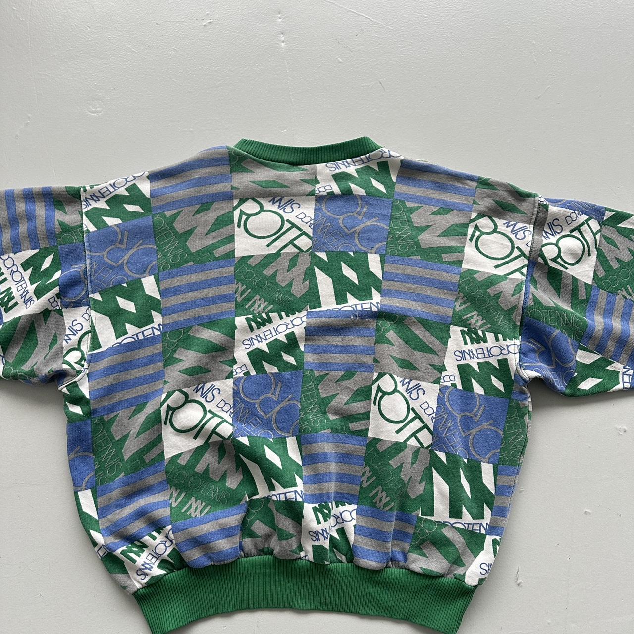 Blue Green Doro Tennis Vintage Graphic Sweatshirt - Men’s Boxy Small / Women’s 10/12