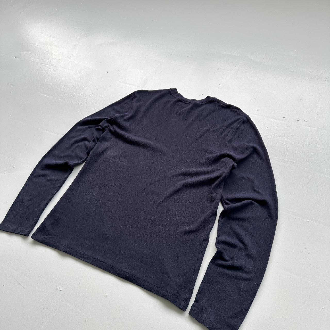 Navy Emporio Armani 90s Vintage Long Sleeves T-shirt - Large