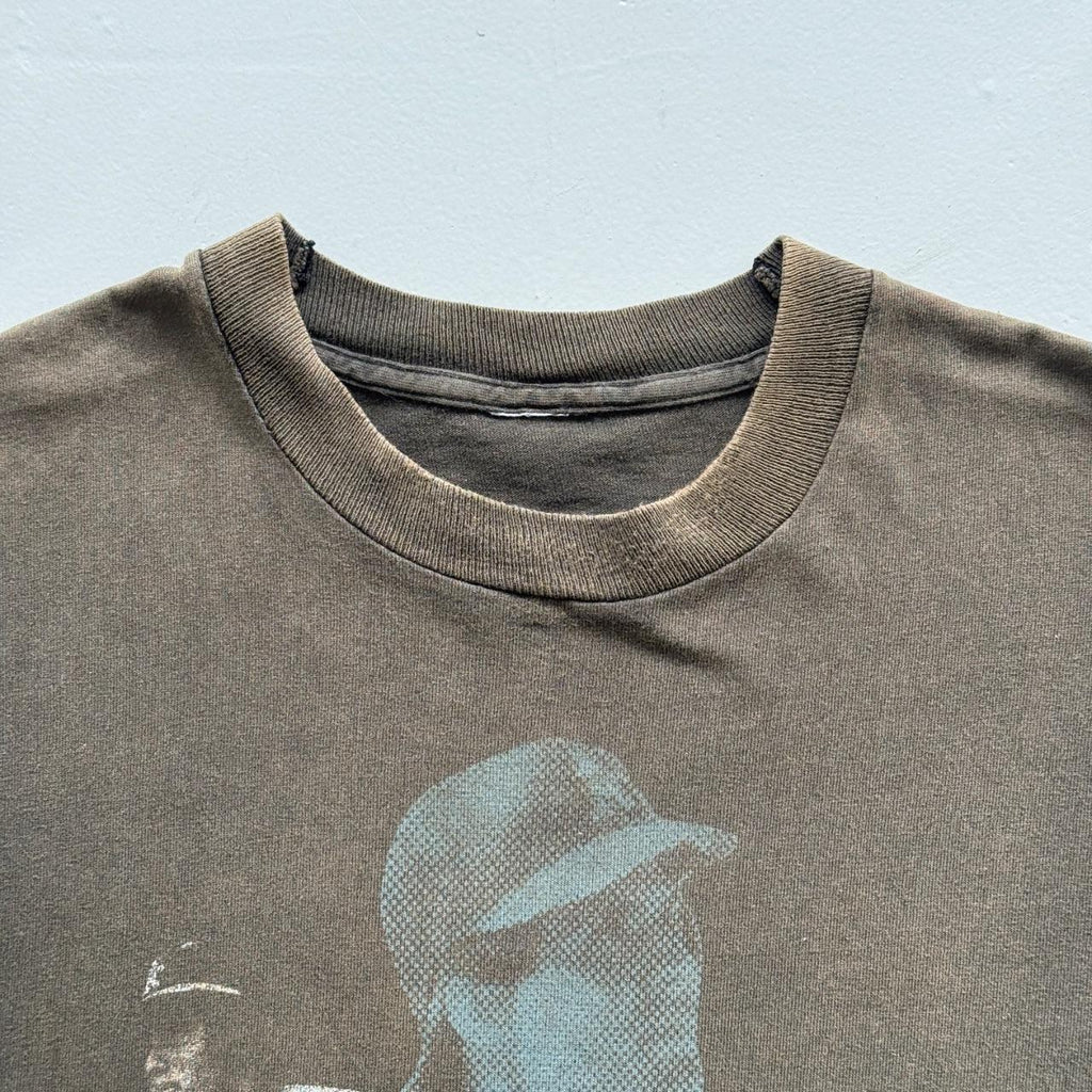 Faded Brown Athletics Baseball 90s Vintage Graphic T-Shirt - Large