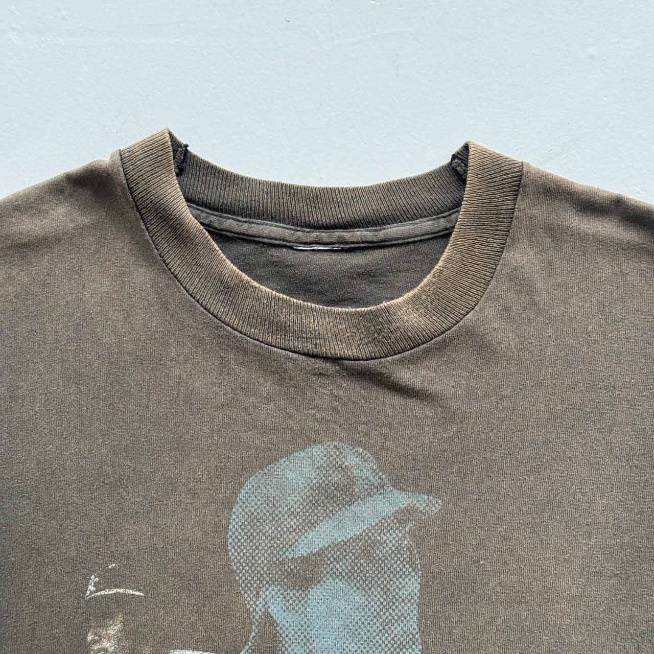 Faded Brown Athletics Baseball 90s Vintage Graphic T-Shirt - Large