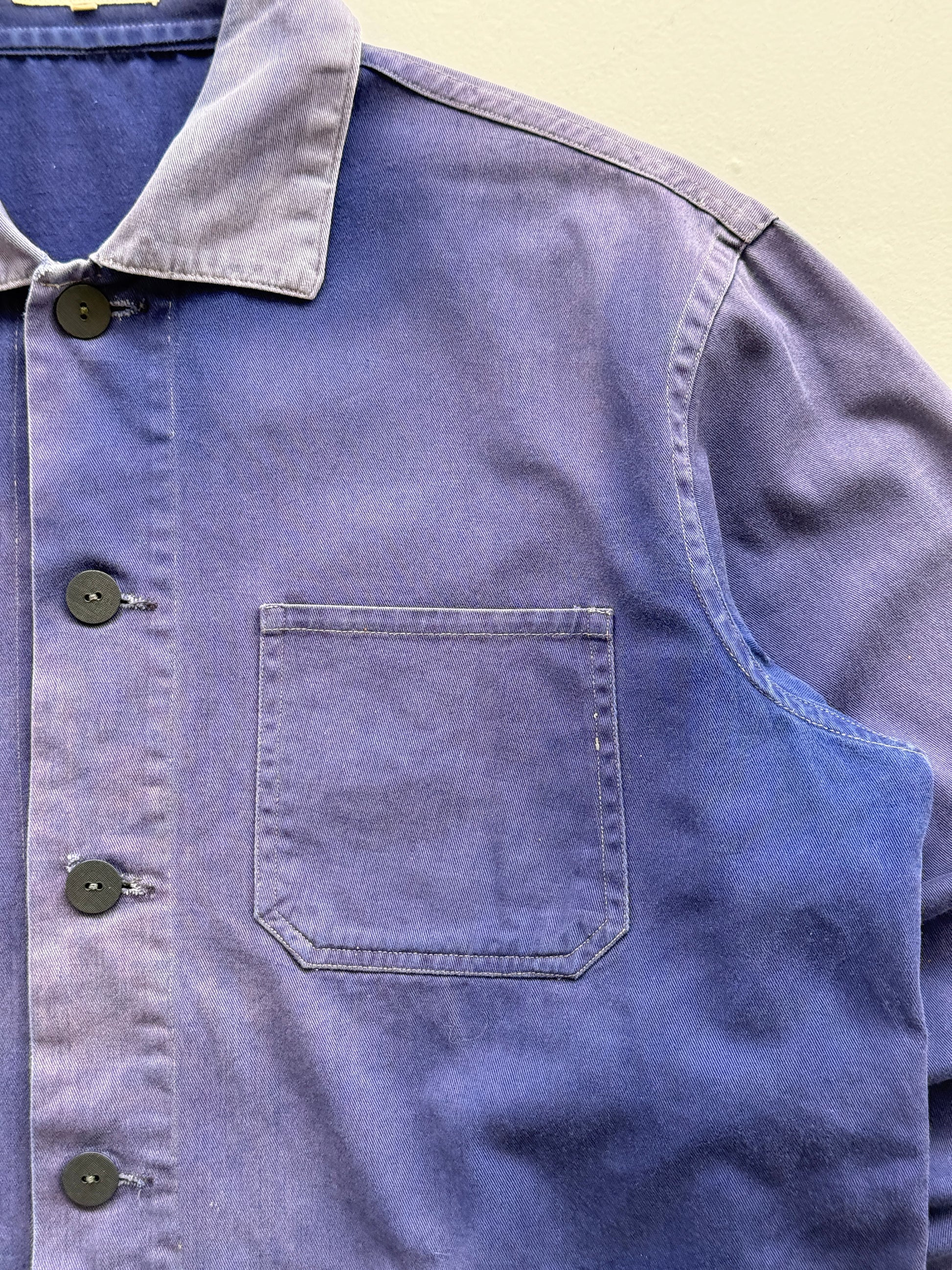 Faded Blue Friendship Made in China Vintage Workwear Chore Jacket CH386 - XS