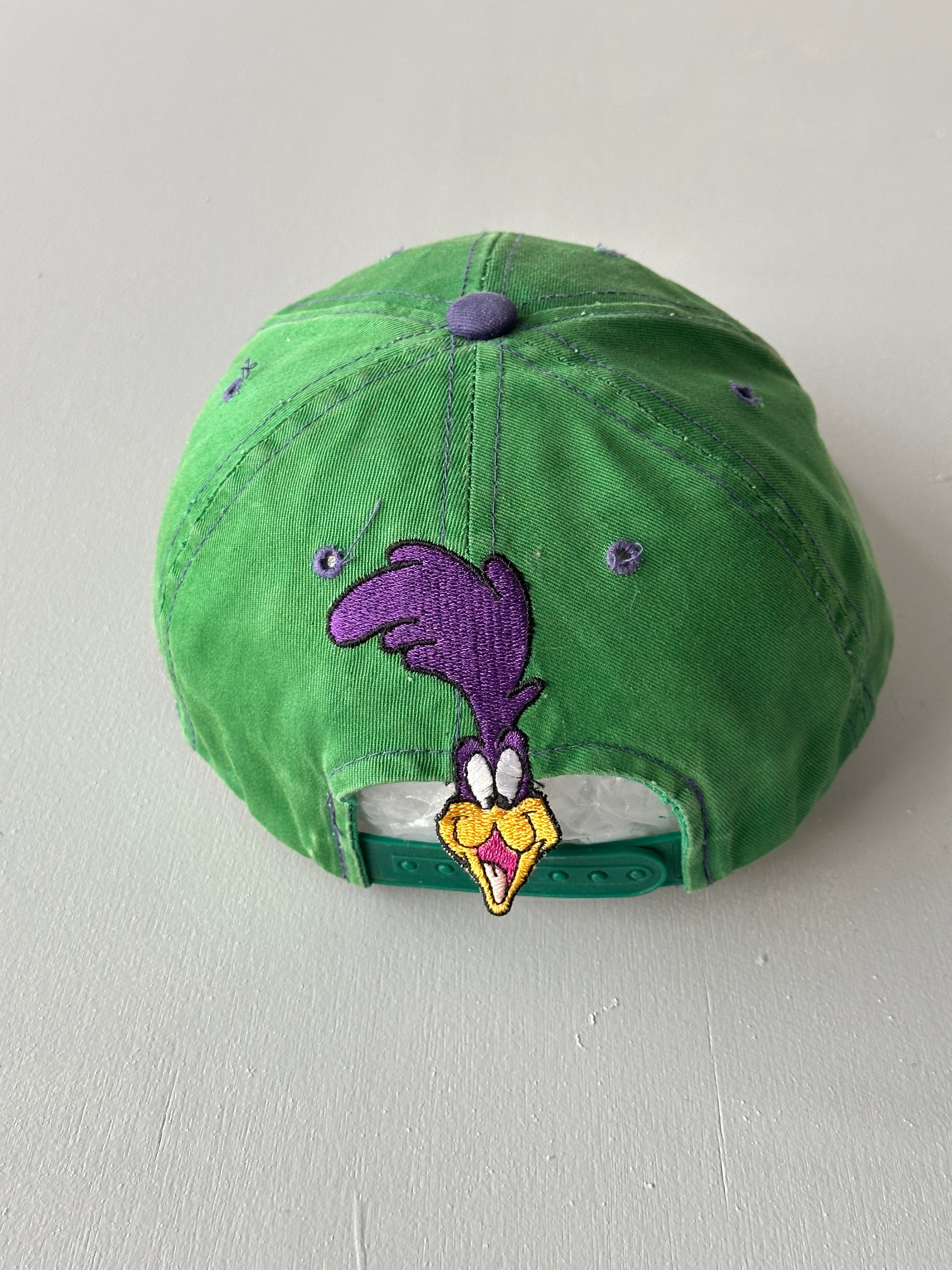 Green / Purple Road Runner Looney Tunes 90's Vintage SnapBack Trucker Cap