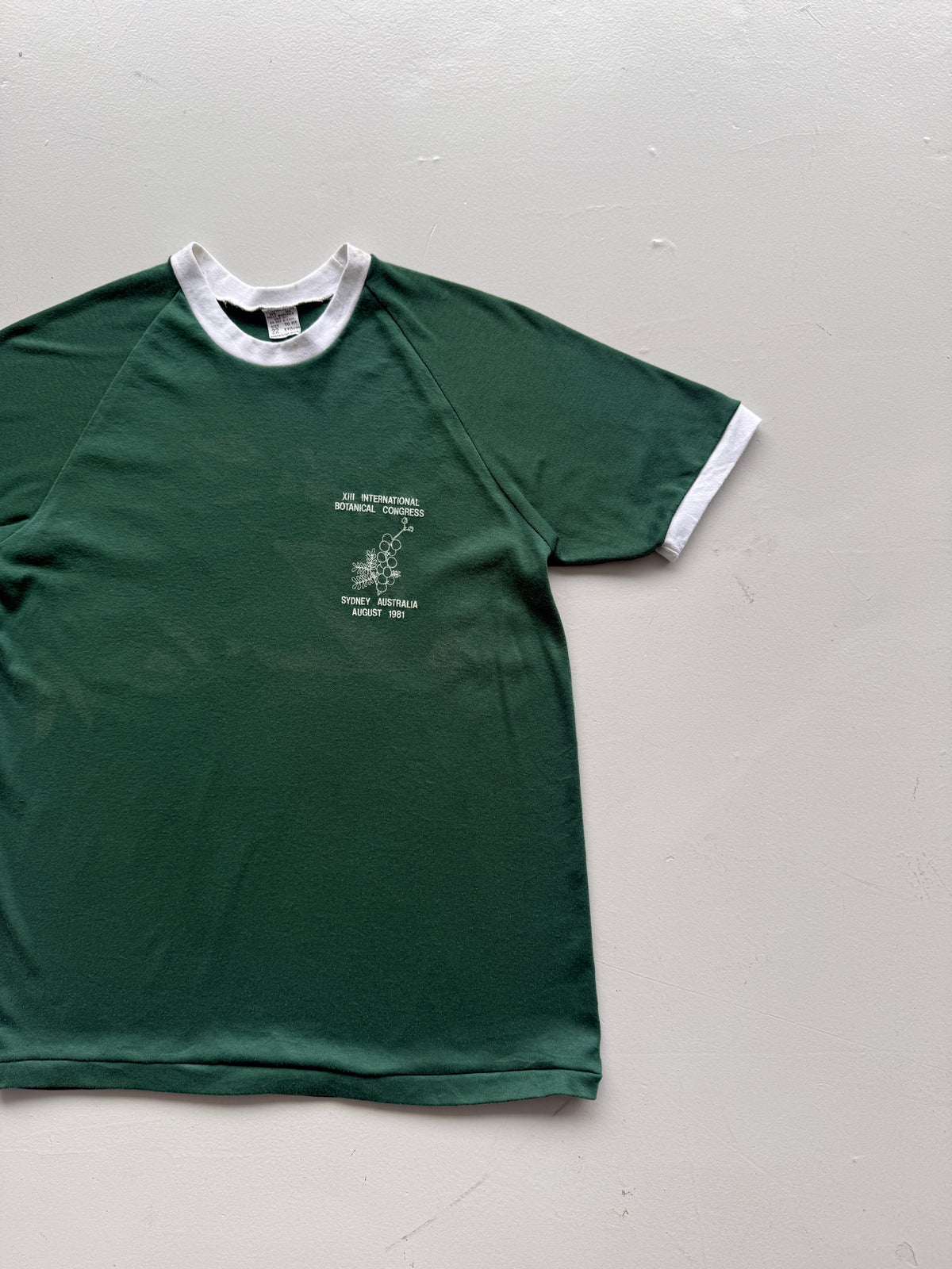 Green International Botanical Congress 80's Vintage Ringer T-Shirt - Small