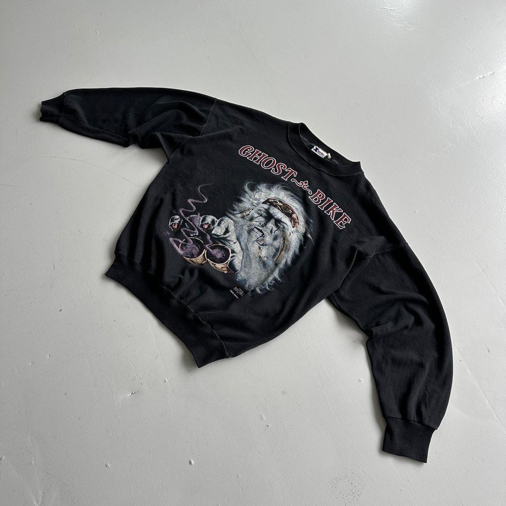 Black Ghost Bike Vintage Graphic Sweatshirt - Large
