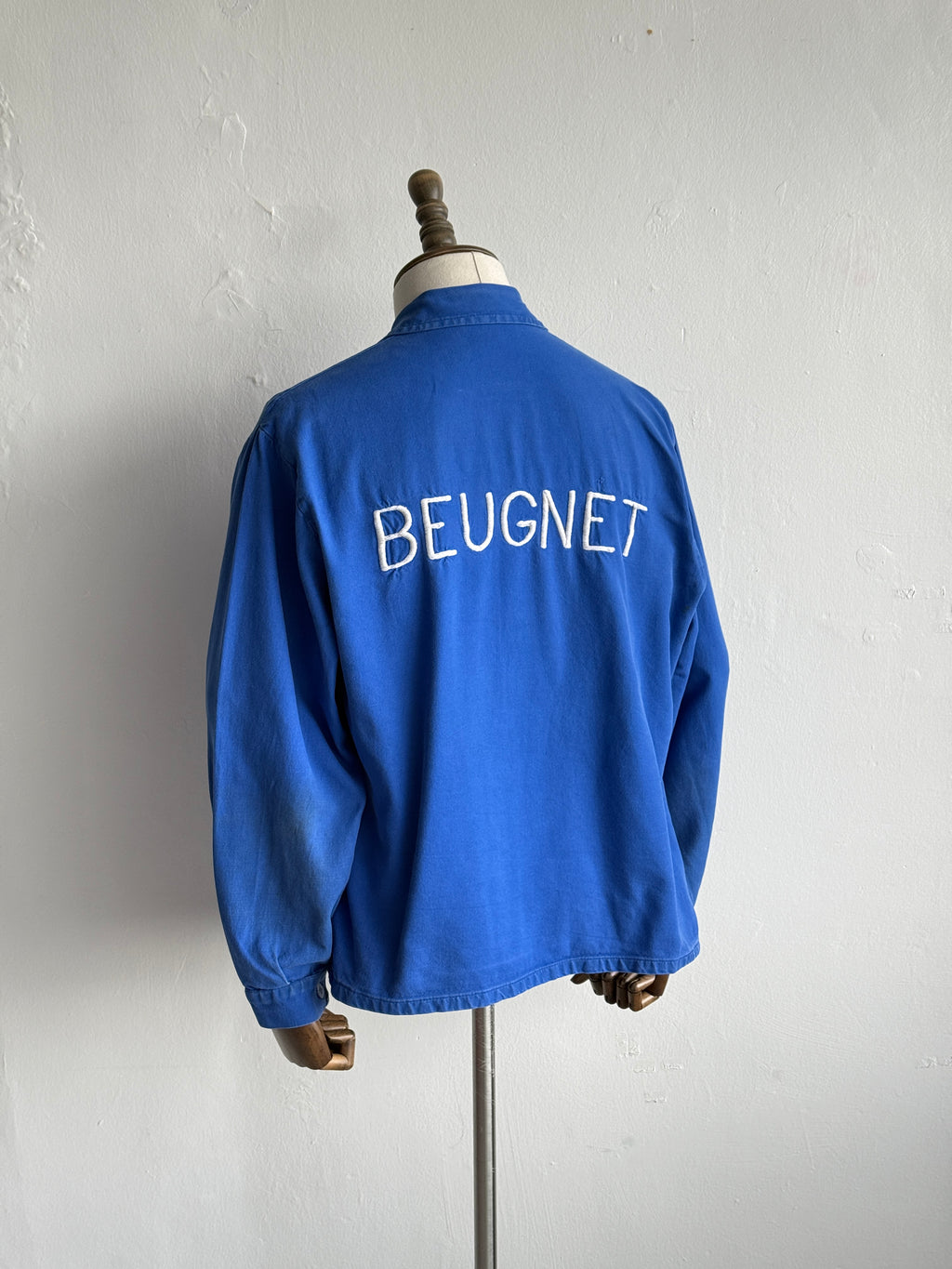 Blue French Beugnet 1960s Vintage Workwear Chore Jacket CH557 - Medium