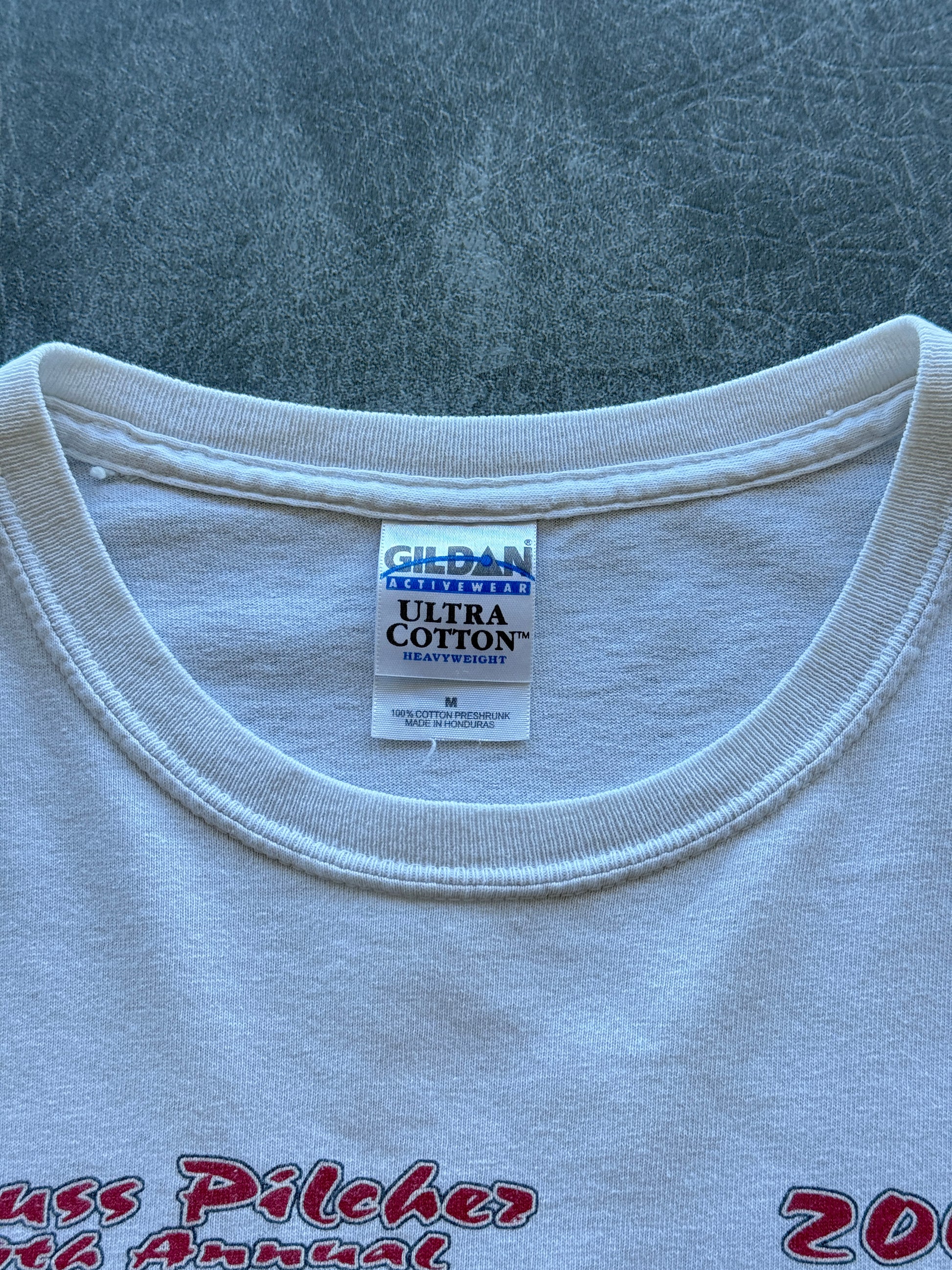 White Top Ten Track & Field Meet 2007 Vintage Graphic T-Shirt - Medium