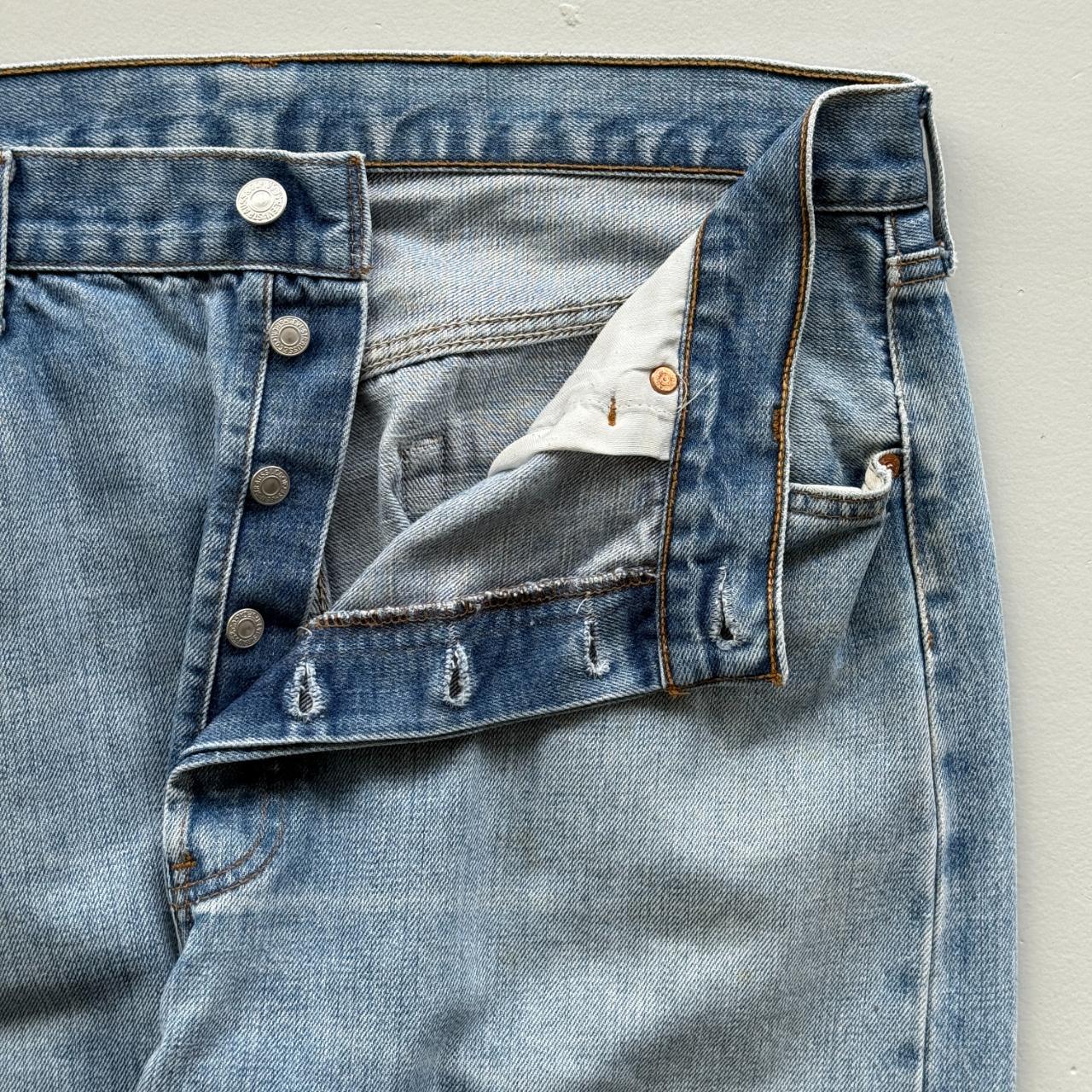 Blue Levi's 501 Denim Straight Leg 90's Vintage Jeans - 34” x 30”