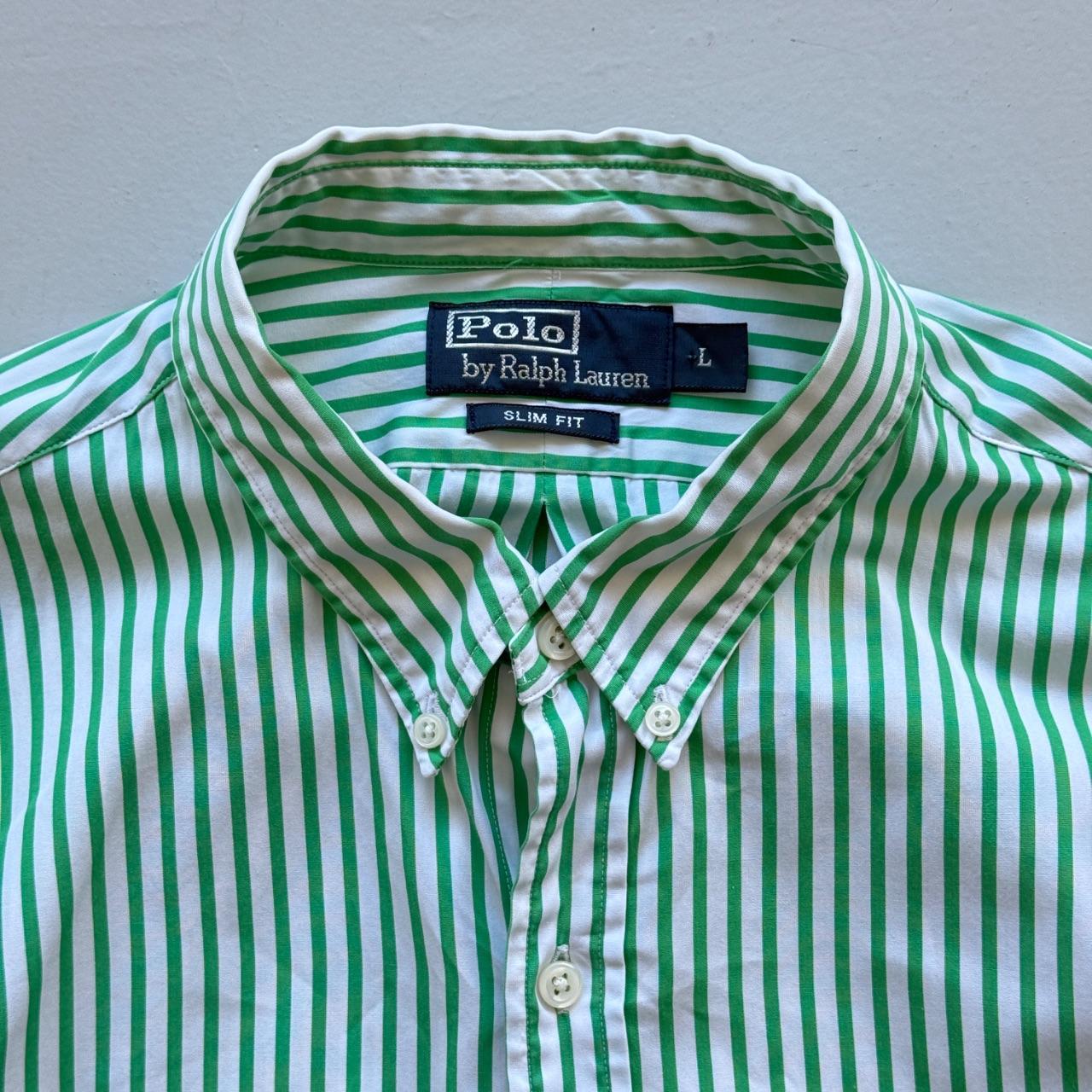 Green /White Ralph Lauren 90's Oxford Shirt - Large