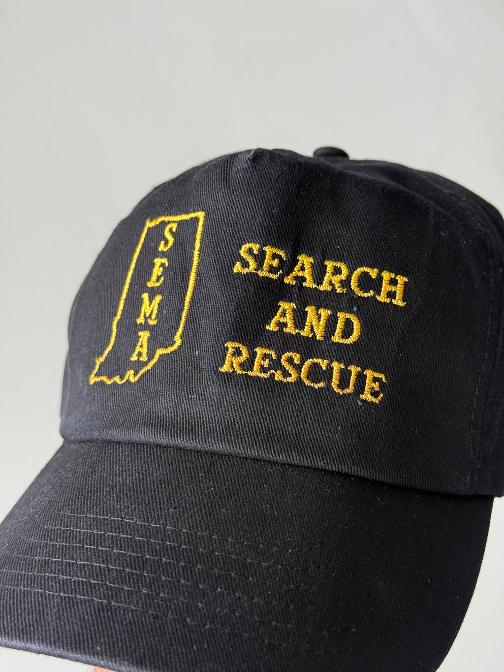 Black Search and Rescue Vintage Cotton SnapBack Trucker Cap