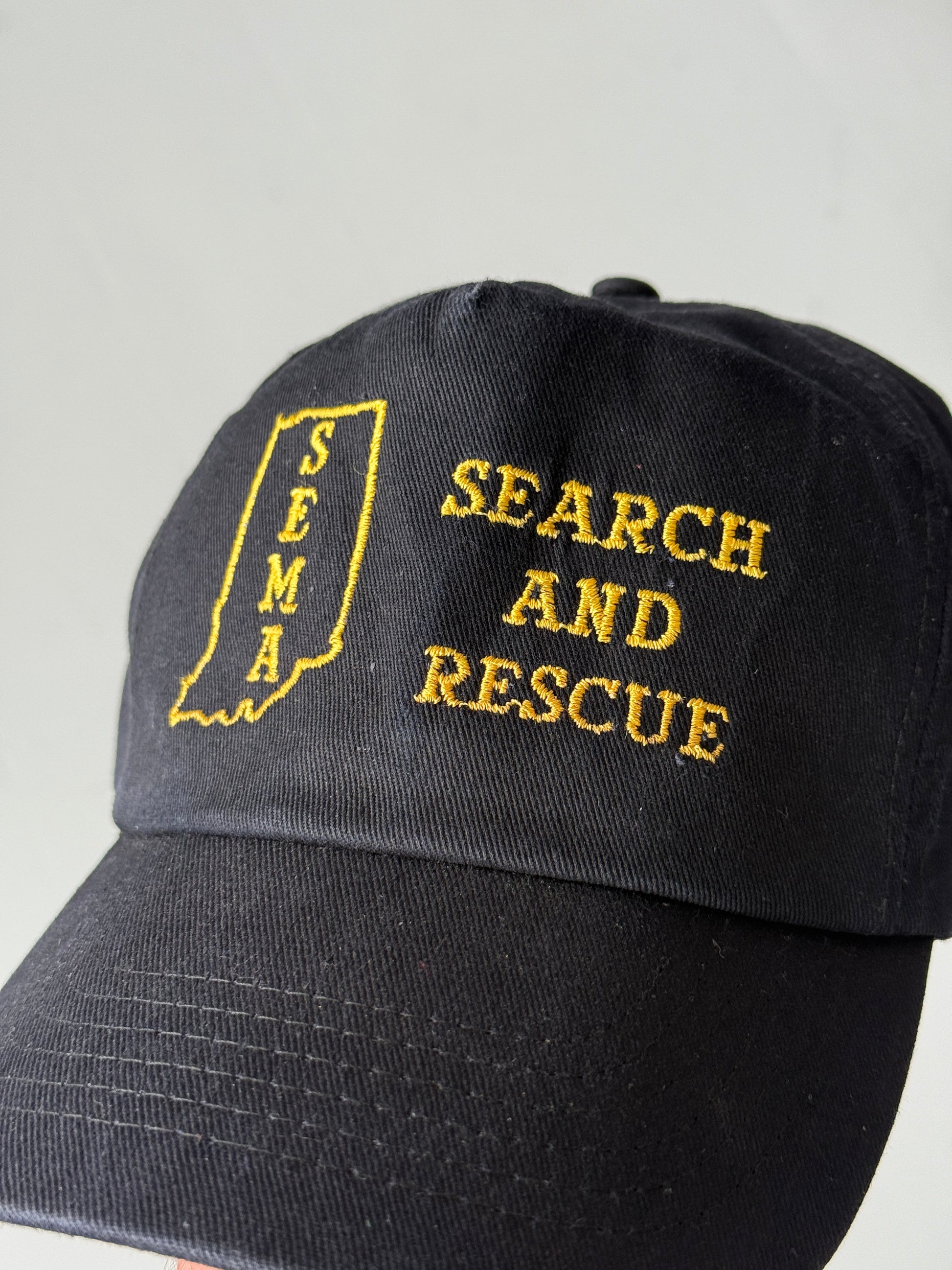 Black Search and Rescue Vintage Cotton SnapBack Trucker Cap