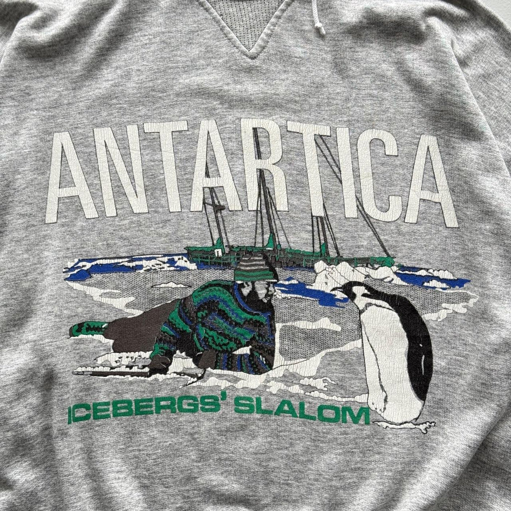 Grey Antarctica 90’s Vintage Afterhood Hoodie - Large