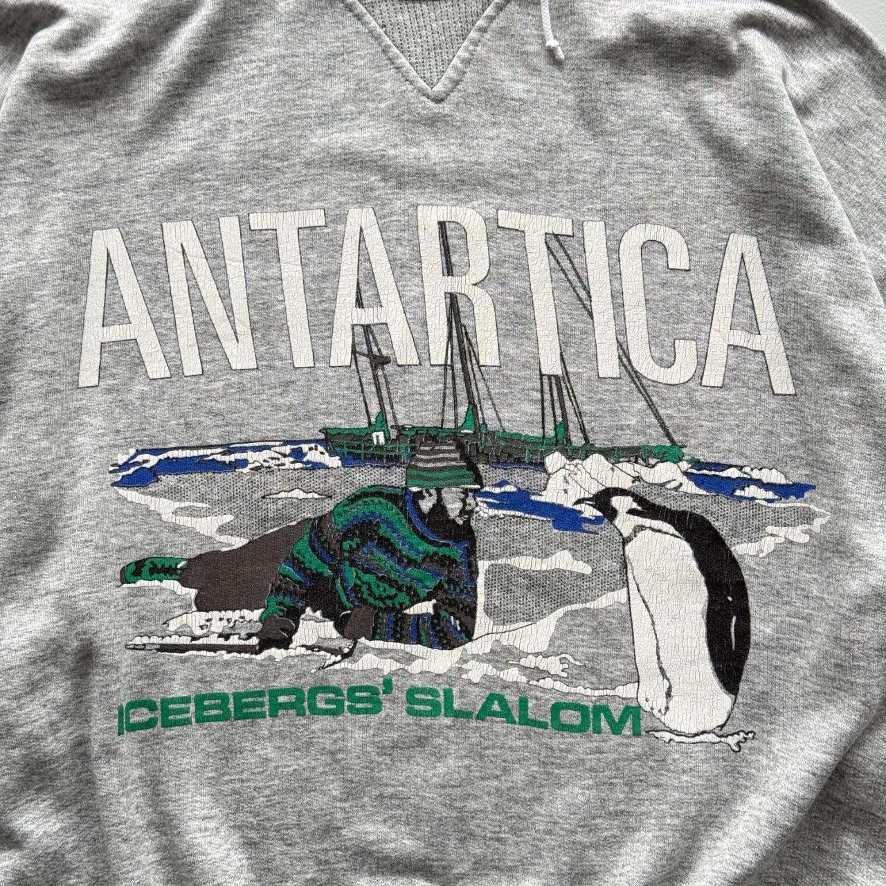 Grey Antarctica 90’s Vintage Afterhood Hoodie - Large