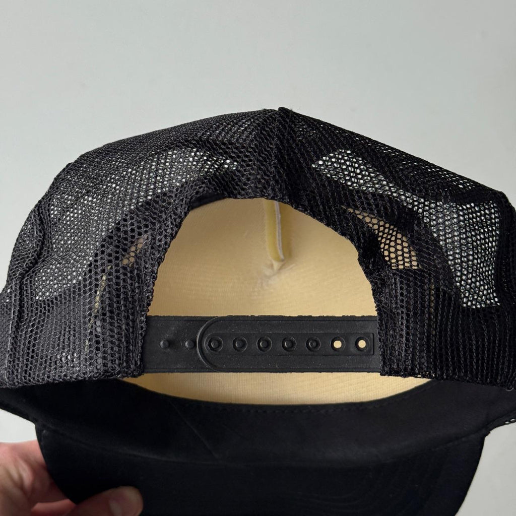 Black White EJB Paving Vintage Foam and Mesh SnapBack Trucker Cap
