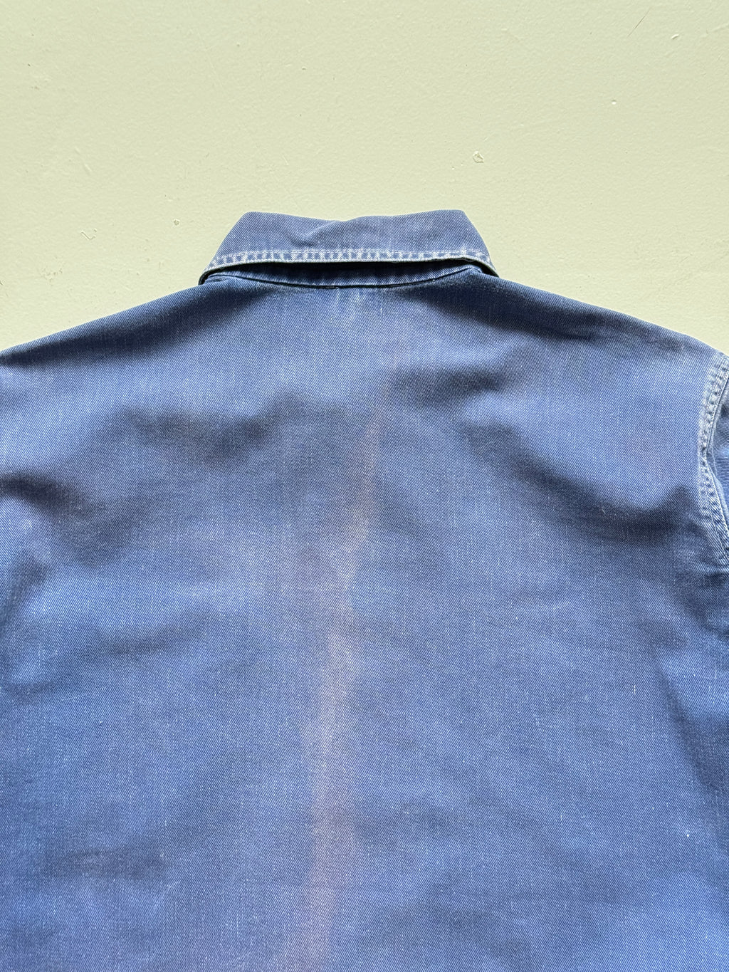 Faded Blue French Vintage Workwear Chore Jacket CH394 - Small
