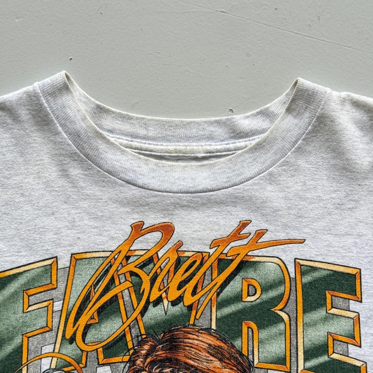 Grey Bret Favre Green Bay Packers 90s Vintage NFL T-Shirt - XL