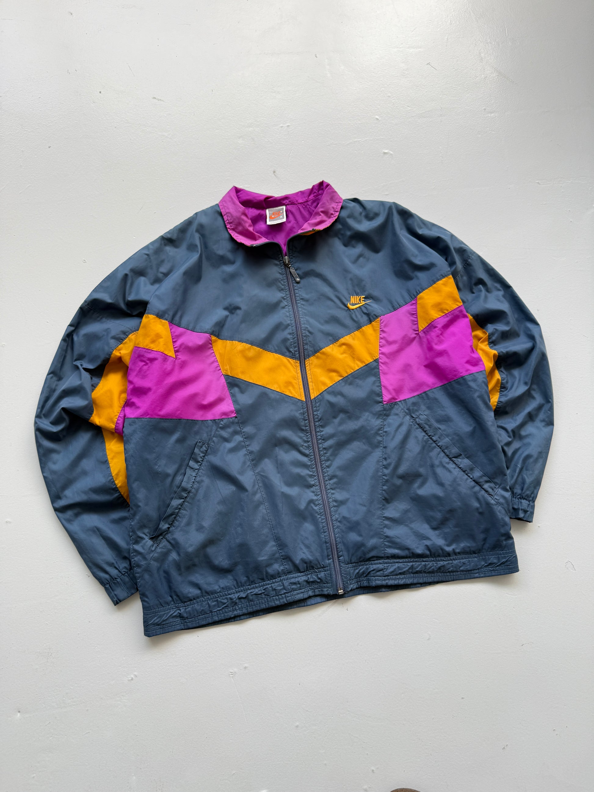 Nike Colour Block Made in Malaysia 90's Vintage Track Jacket - Medium