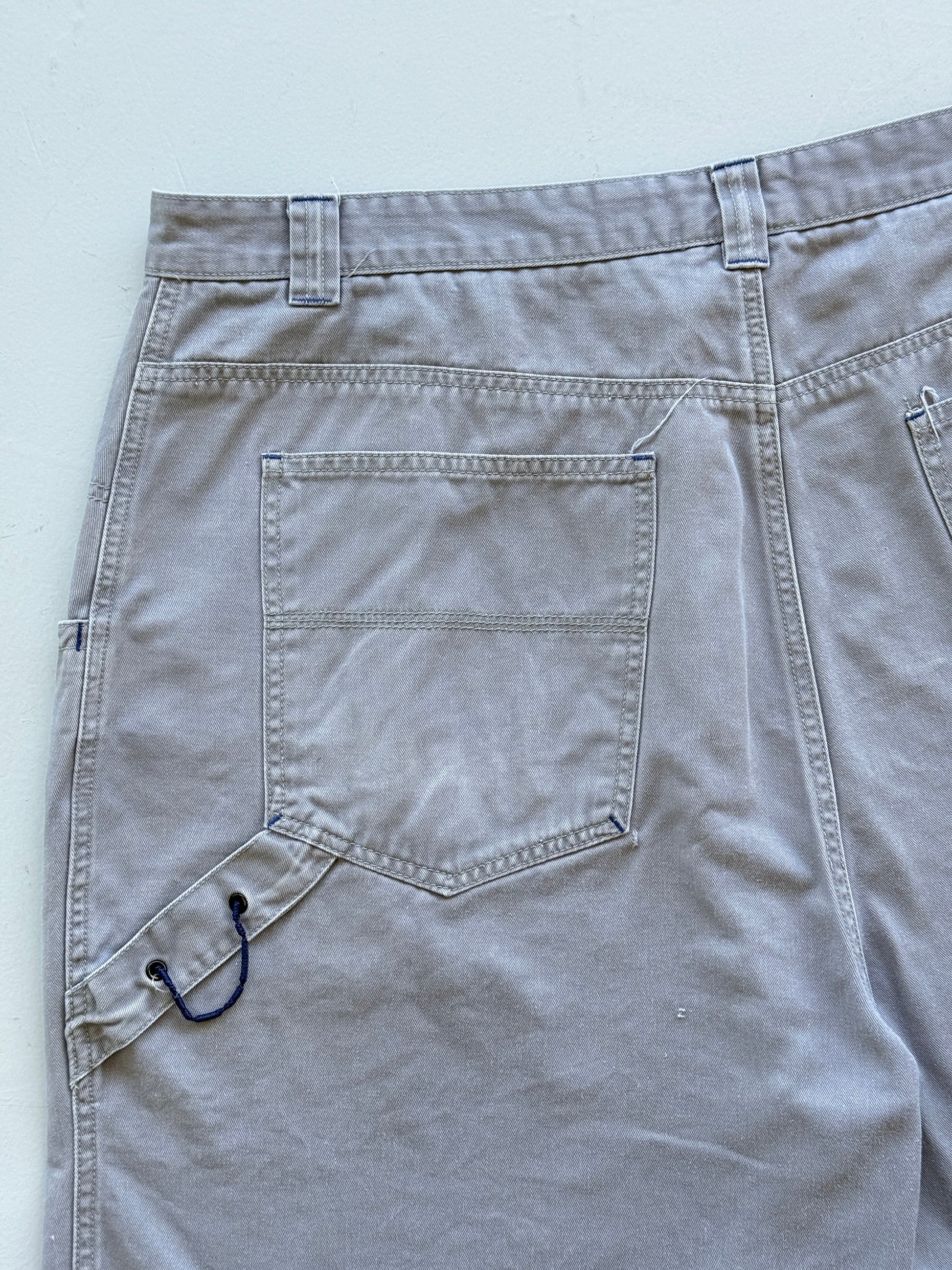 Grey One Touch Brand 00's Vintage Baggy Climbing Shorts - W40 x L7