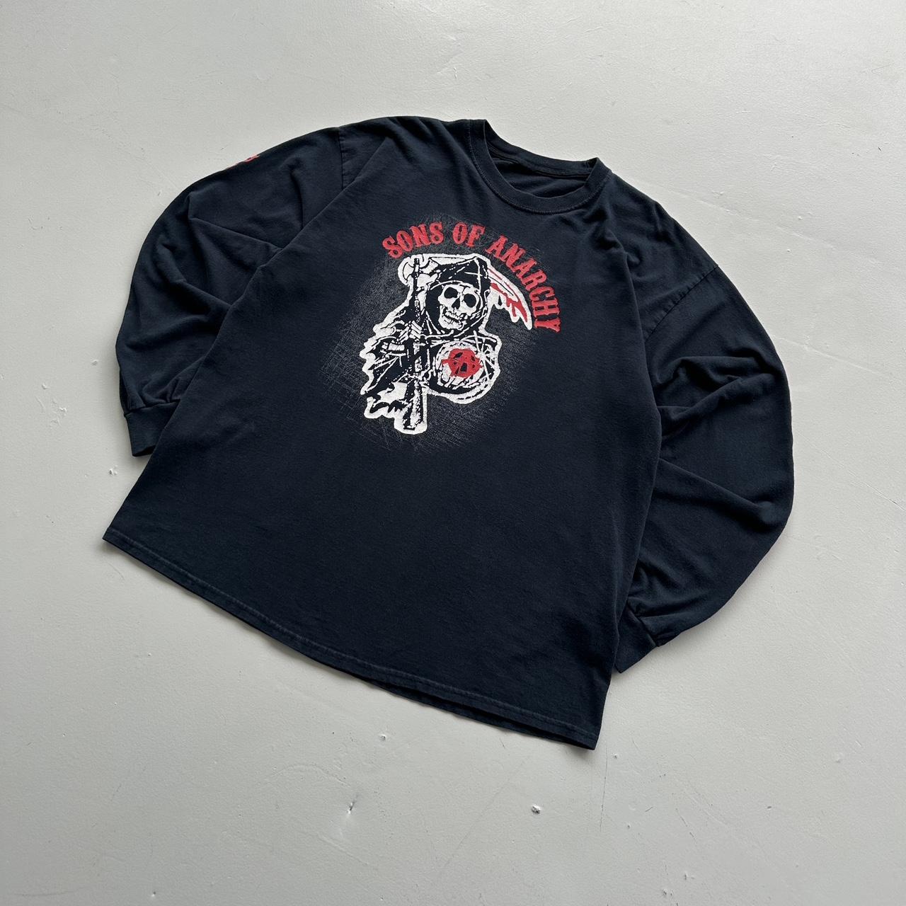Sons Of Anarchy Black Long Sleeve 00s Vintage T-shirt - Large