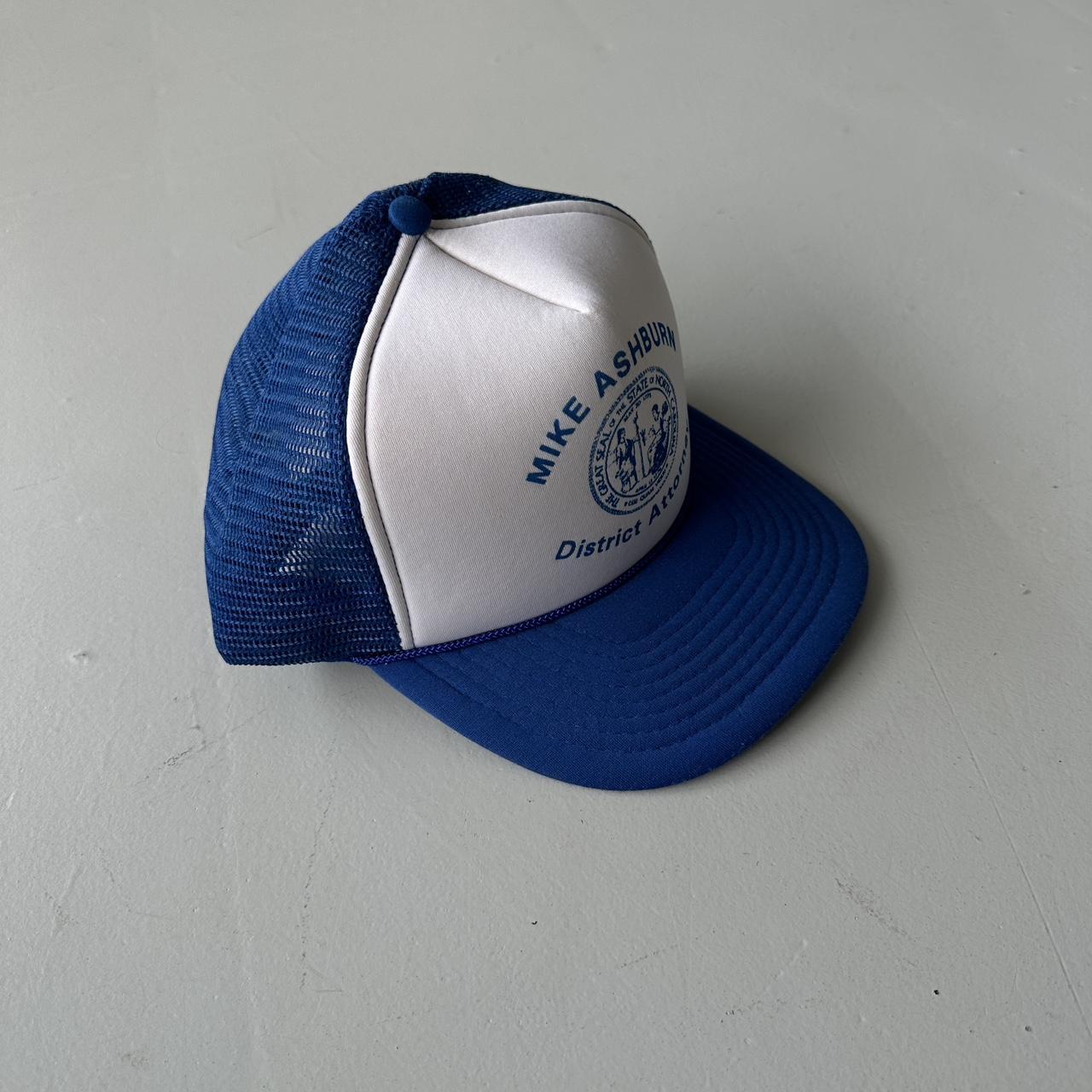 Blue / White District Attorney Mesh and Foam Trucker SnapBack Cap