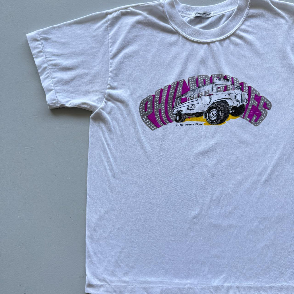 White Philippines Vintage 90s T-shirt - Small