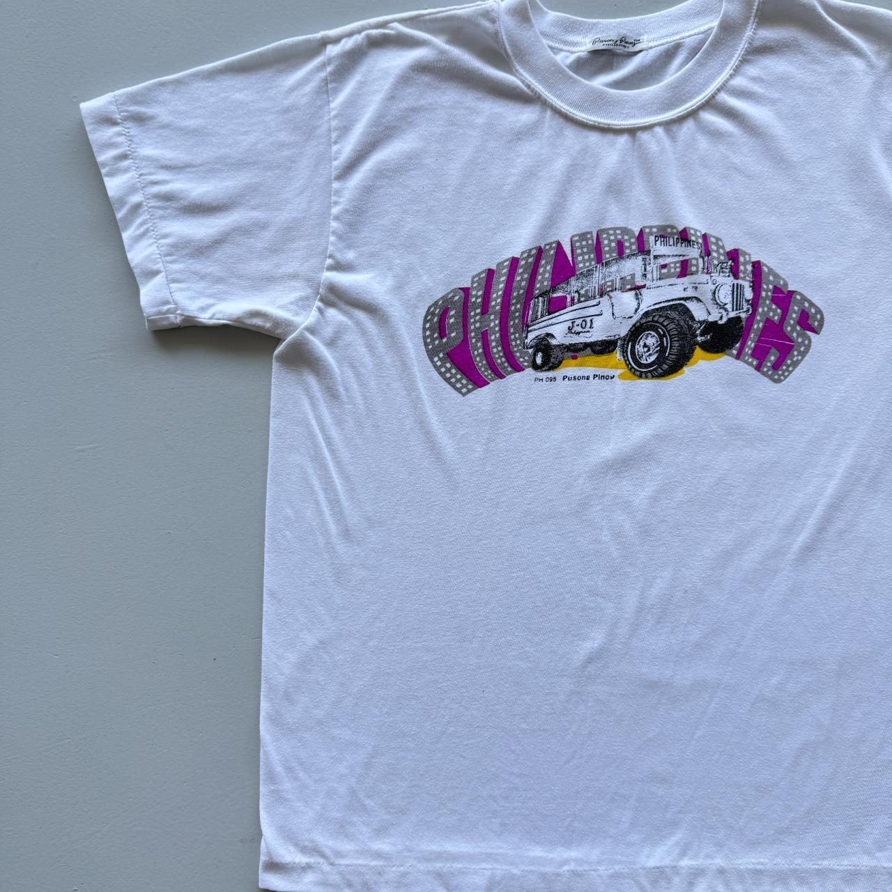 White Philippines Vintage 90s T-shirt - Small