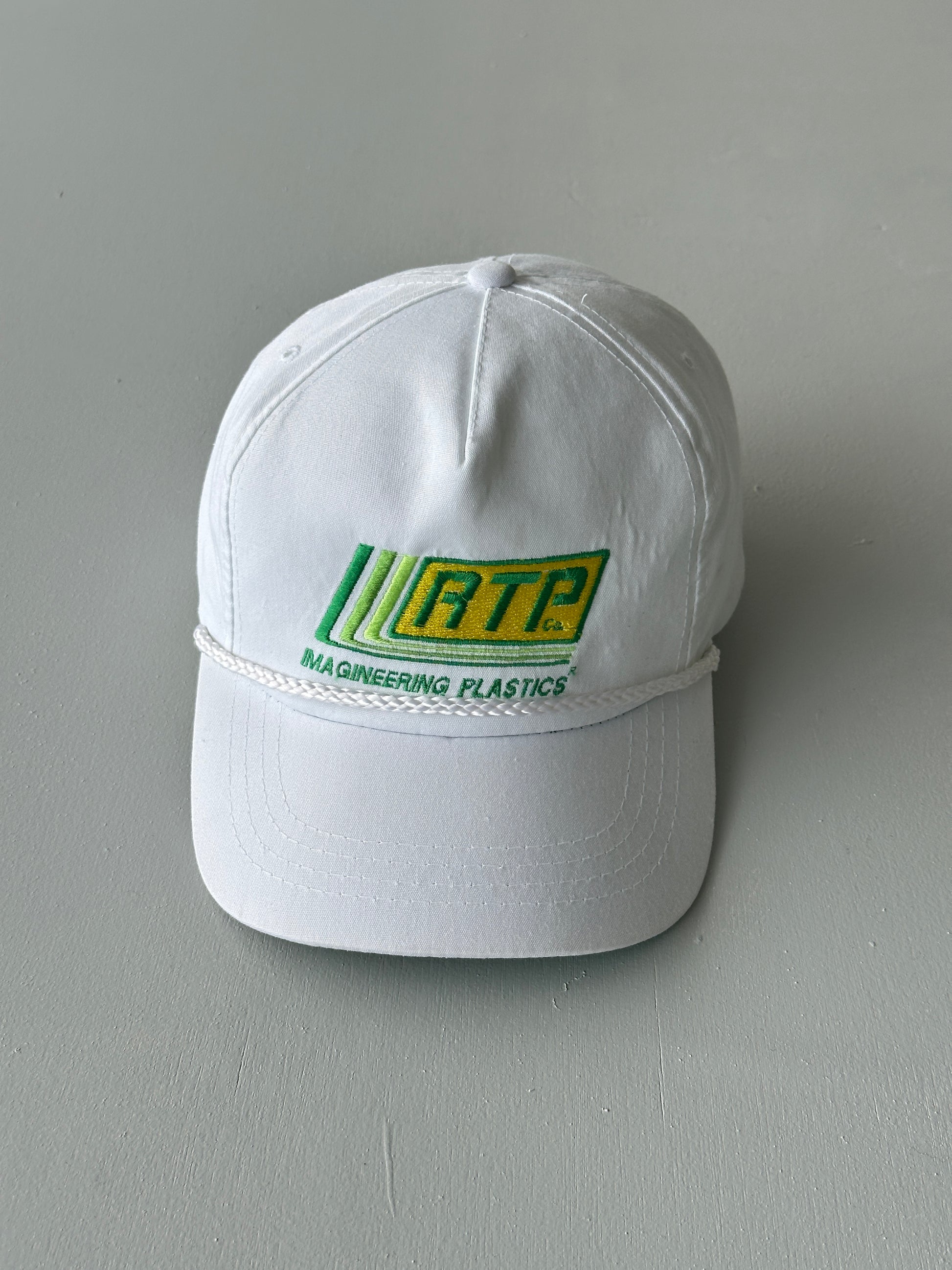 White RTP Co. Imagineering Plastics 90's Vintage SnapBack Trucker Cap