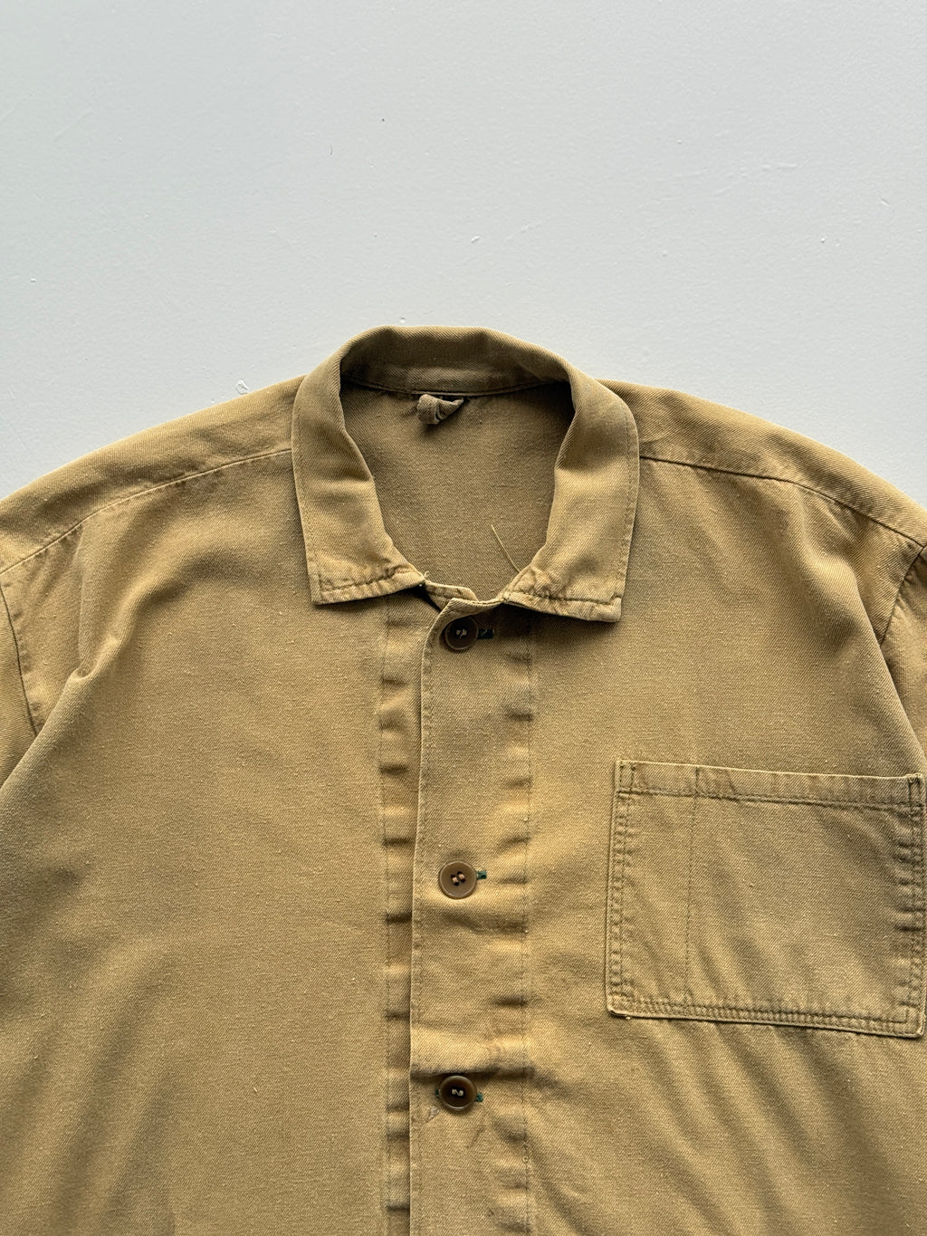 Beige French Chore Jacket 80's Vintage Workwear CH161 - Medium