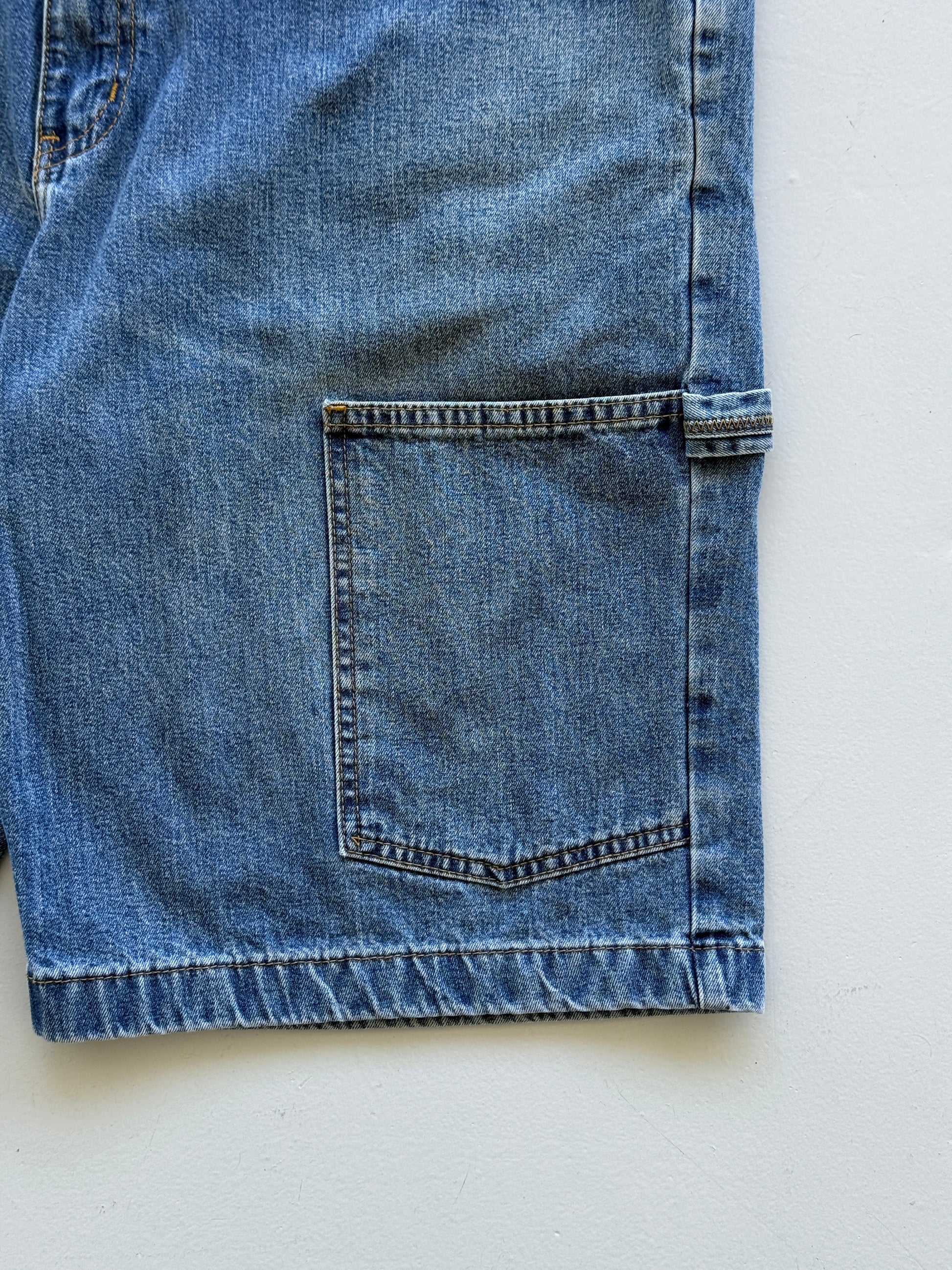 Blue Nevada 00's Vintage Baggy Carpenter Denim Shorts - W38 x L11.5