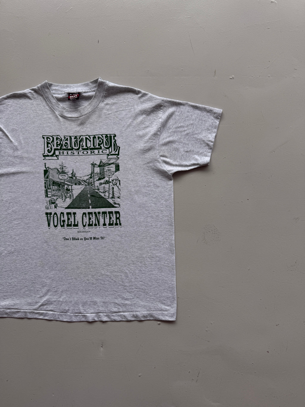 Grey Single Stitch 90's Vintage Historic Graphic Tourist T-Shirt - XL