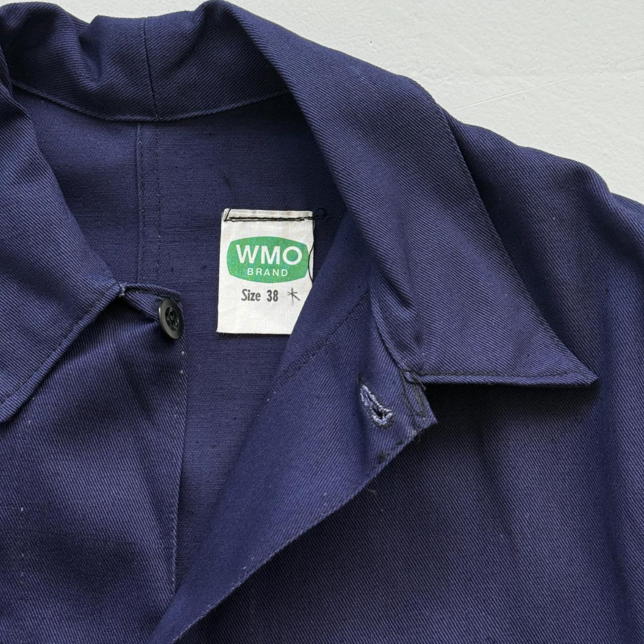 Indigo Blue WMO Made in Britain Deadstock Workwear 60's Chore Jacket Shirt - Large