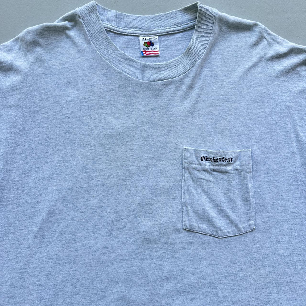 White Oktoberfest Vintage 90's T-shirt - XL