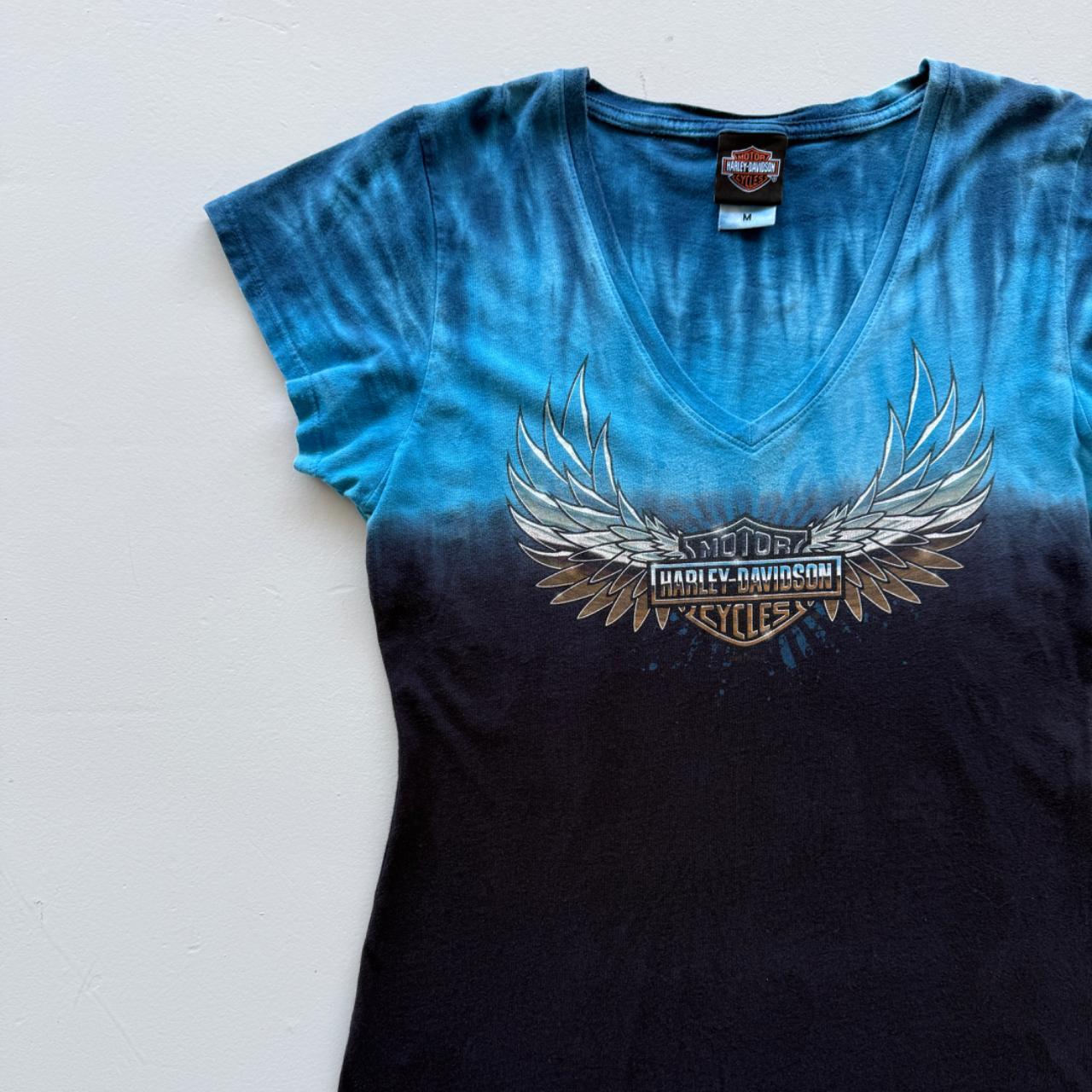 Harley Davidson 00's Y2K Tie-Die T-Shirt - Womens Medium