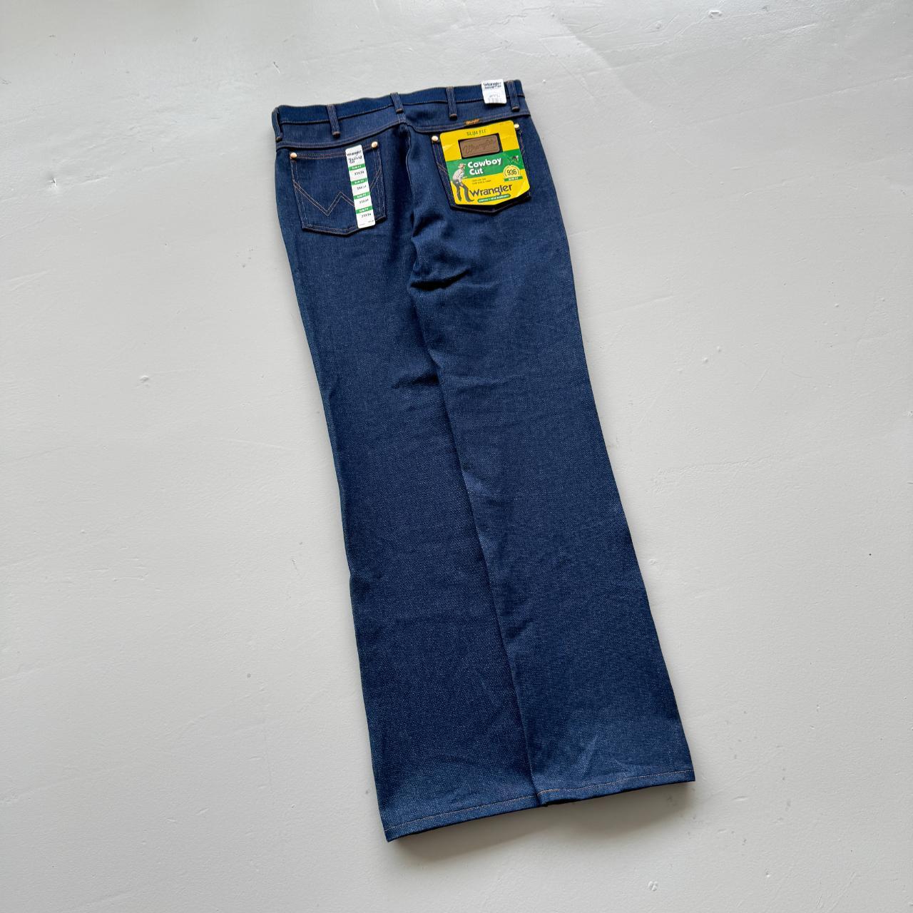 Wrangler Cowboy Cut Vintage Indigo Denim Western Ranch Jeans - 33” x 34”