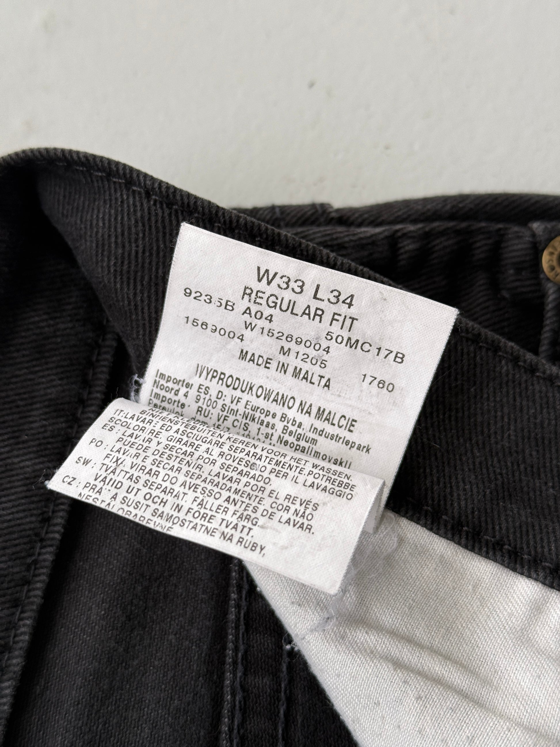 Black Wrangler 00's Vintage Straight Leg Jeans - W32 x L33