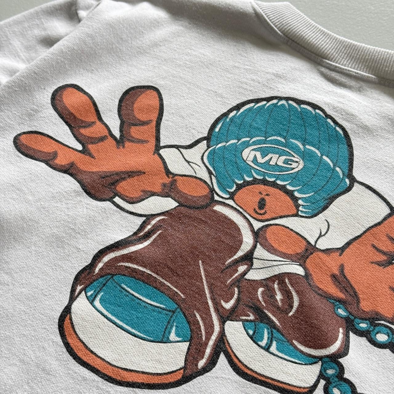 White Streetwear Magma 90’s Vintage Skate Style Sweatshirt - XS