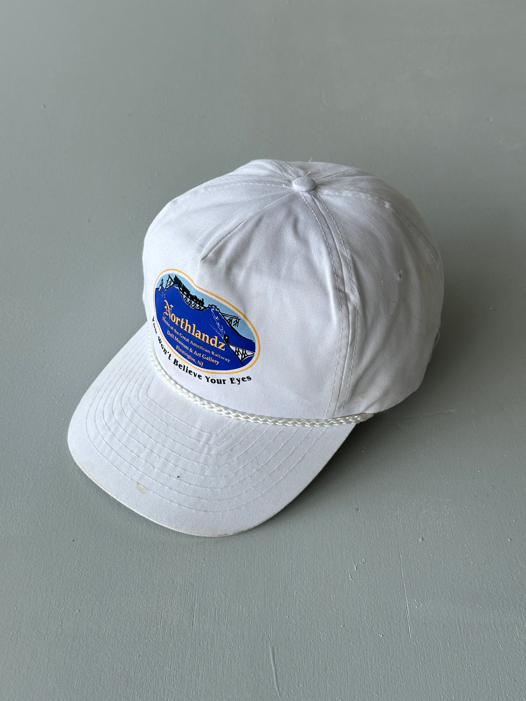 White Northlandz Railway 90's Vintage SnapBack Trucker Cap