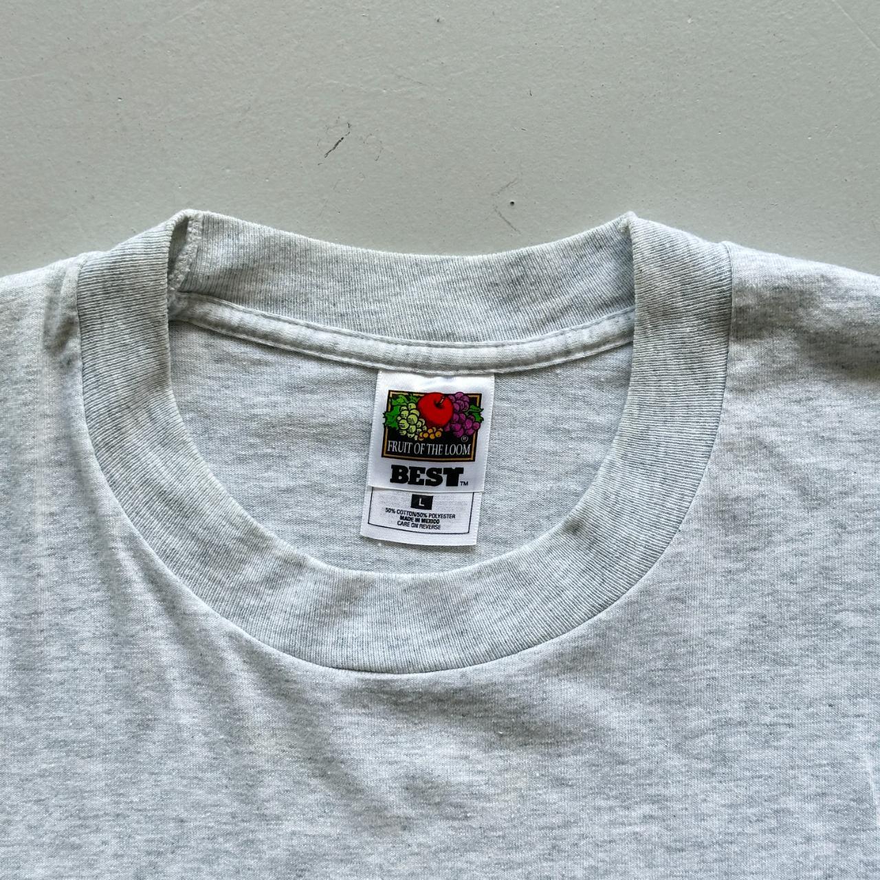 Grey American Sports Slogan Vintage 90's T-shirt - Large