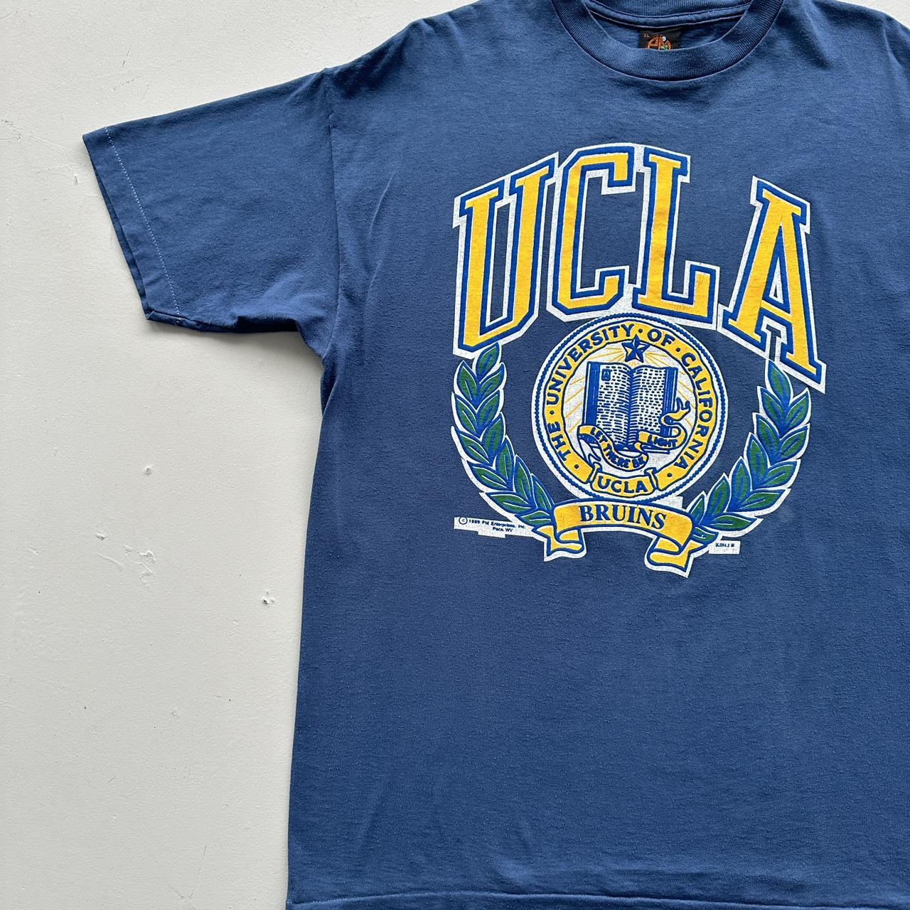 Over-dyed Navy UCLA University Vintage 90's T-shirt - Large