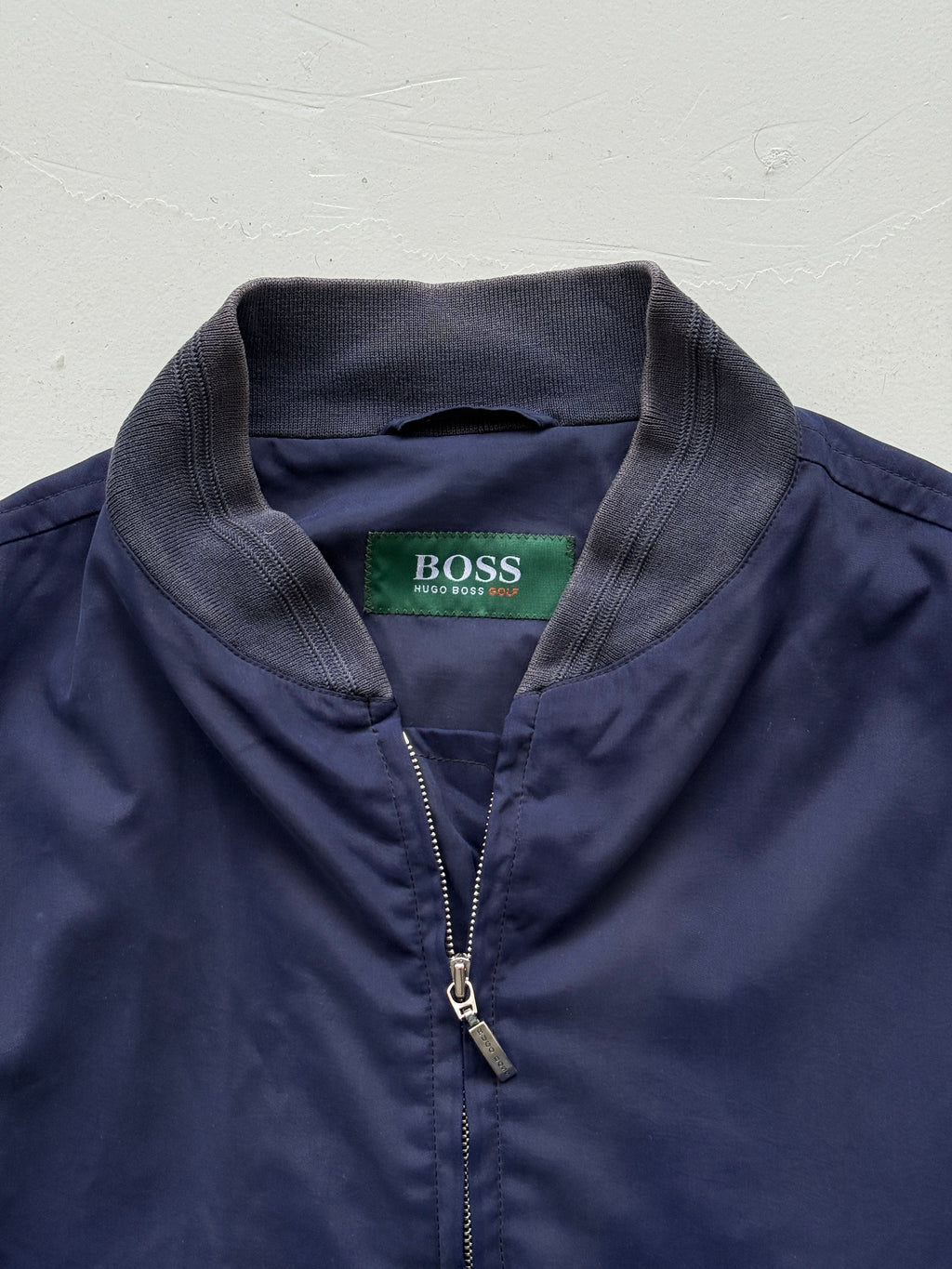 Blue Hugo Boss Golf 90's Vintage Wind Breaker Bomber Jacket - XL