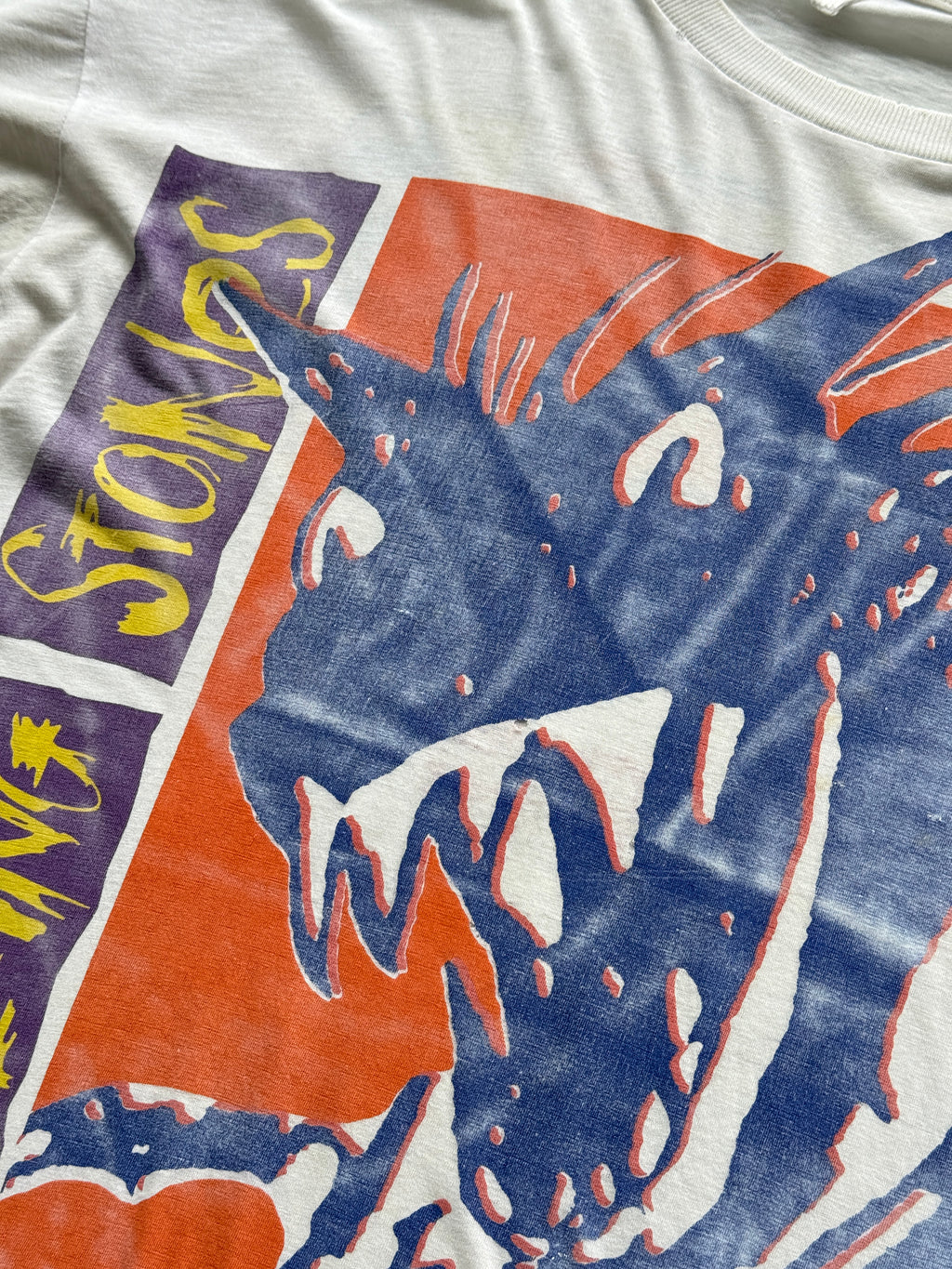 White Rolling Stone 90's Vintage Thrashed Graphic T-Shirt - XL