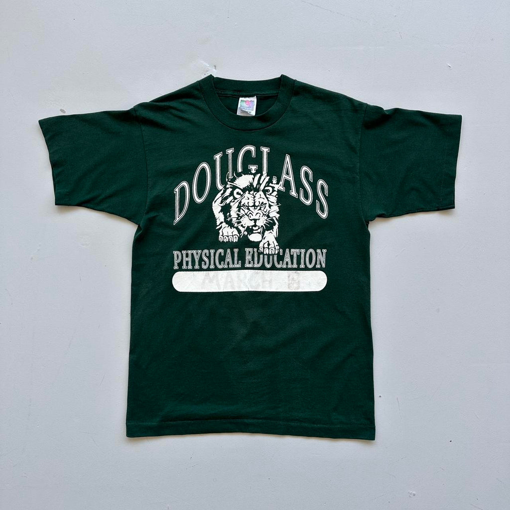 Douglas University Sports Dark Green 90s Vintage T-shirt - Small