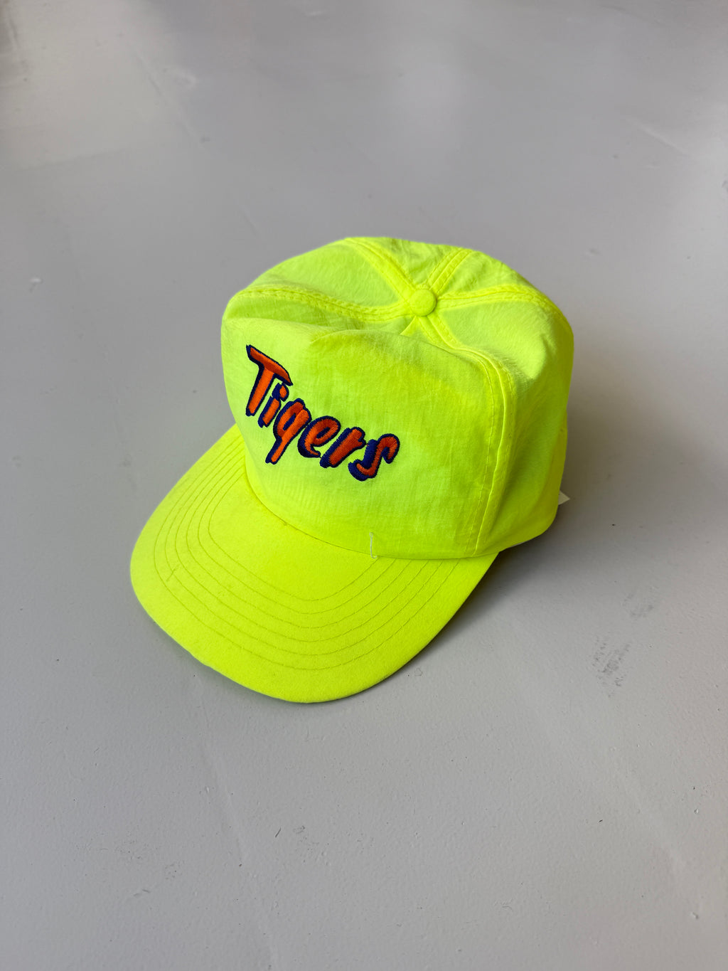 Neon Yellow Tigers Vintage Nylon SnapBack Trucker Cap