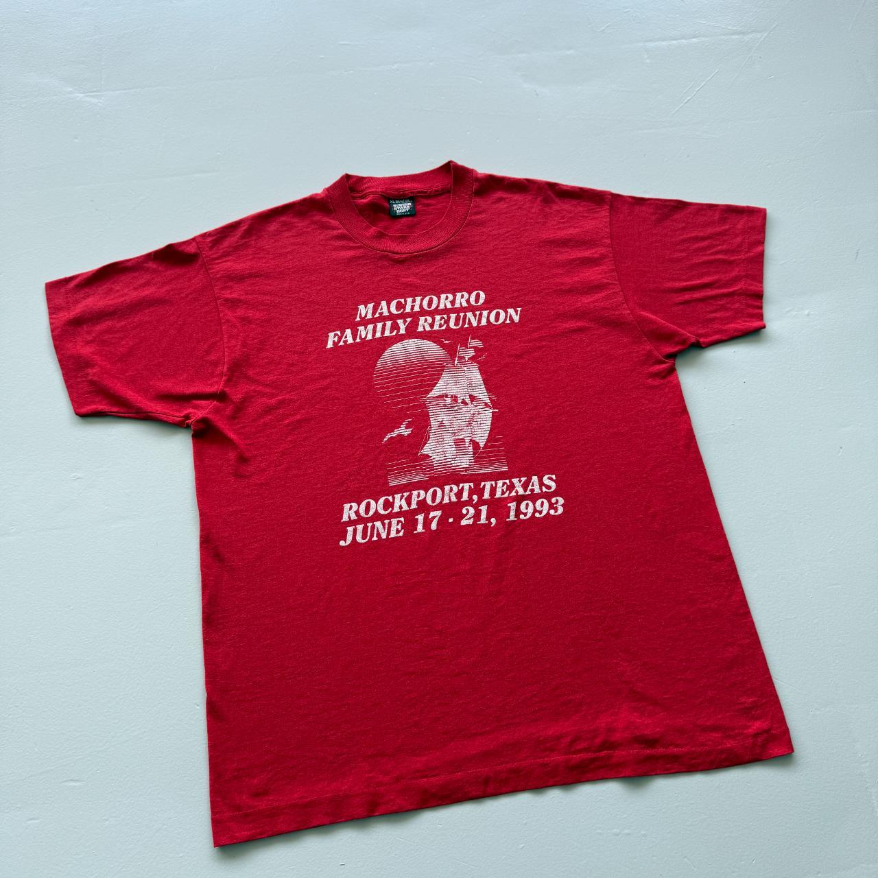 Red Rockport Texas Family Reunion Vintage 90s T-shirt - XL