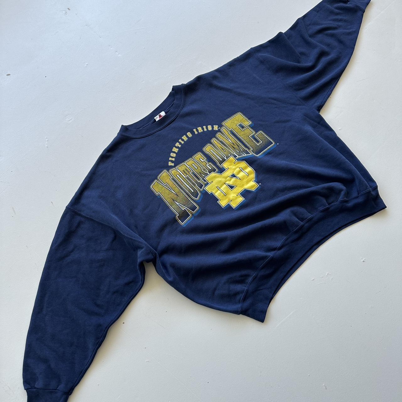 Navy Notre Dame 90s Vintage Sweatshirt - XL